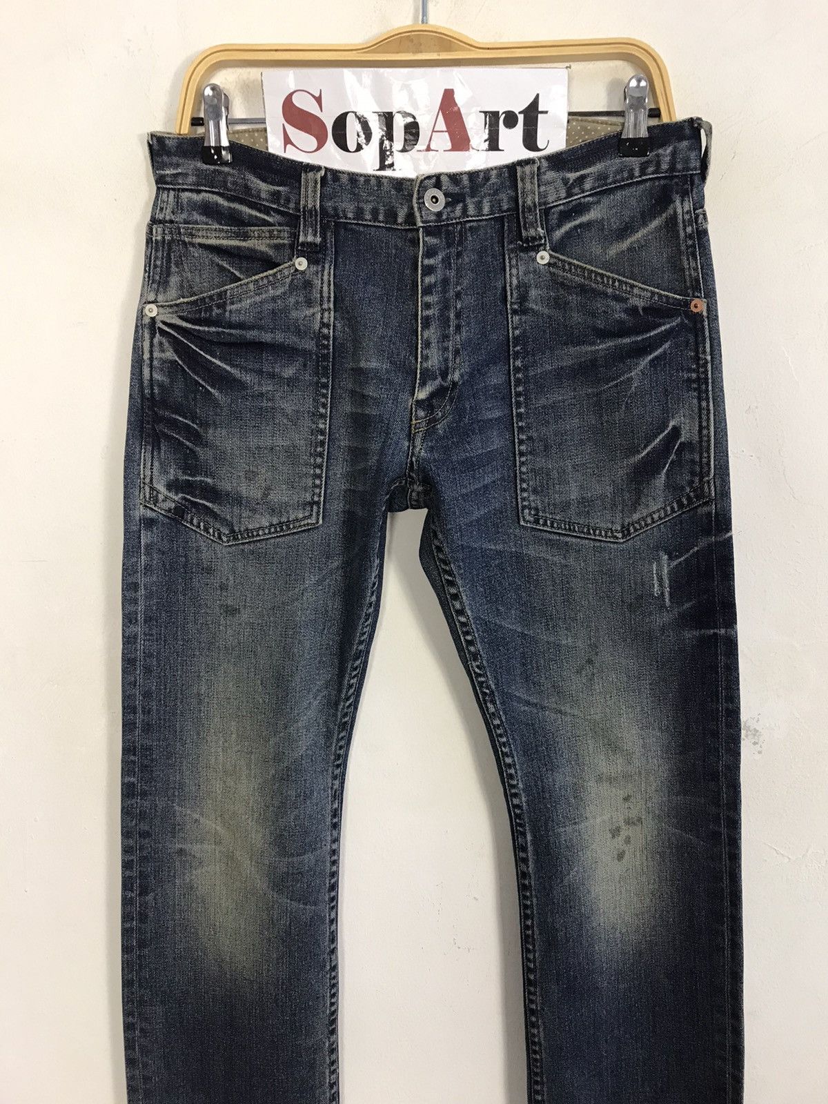 Japanese Brand × R.Newbold × Vintage Vintage R.Newbold Workwear Buckle Back Denim Style Size US 32 / EU 48 - 5 Thumbnail