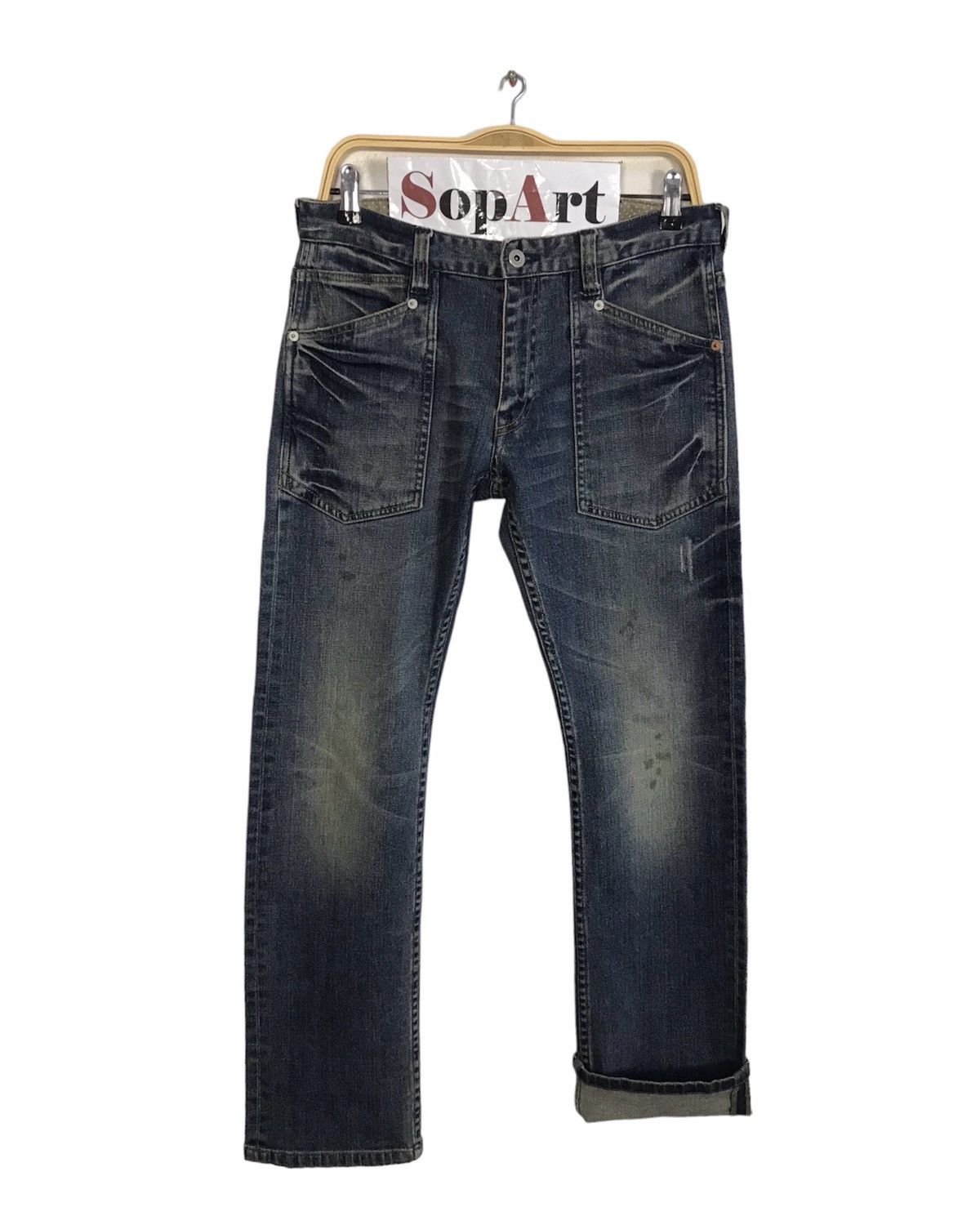 Japanese Brand × R.Newbold × Vintage Vintage R.Newbold Workwear Buckle Back Denim Style Size US 32 / EU 48 - 1 Thumbnail
