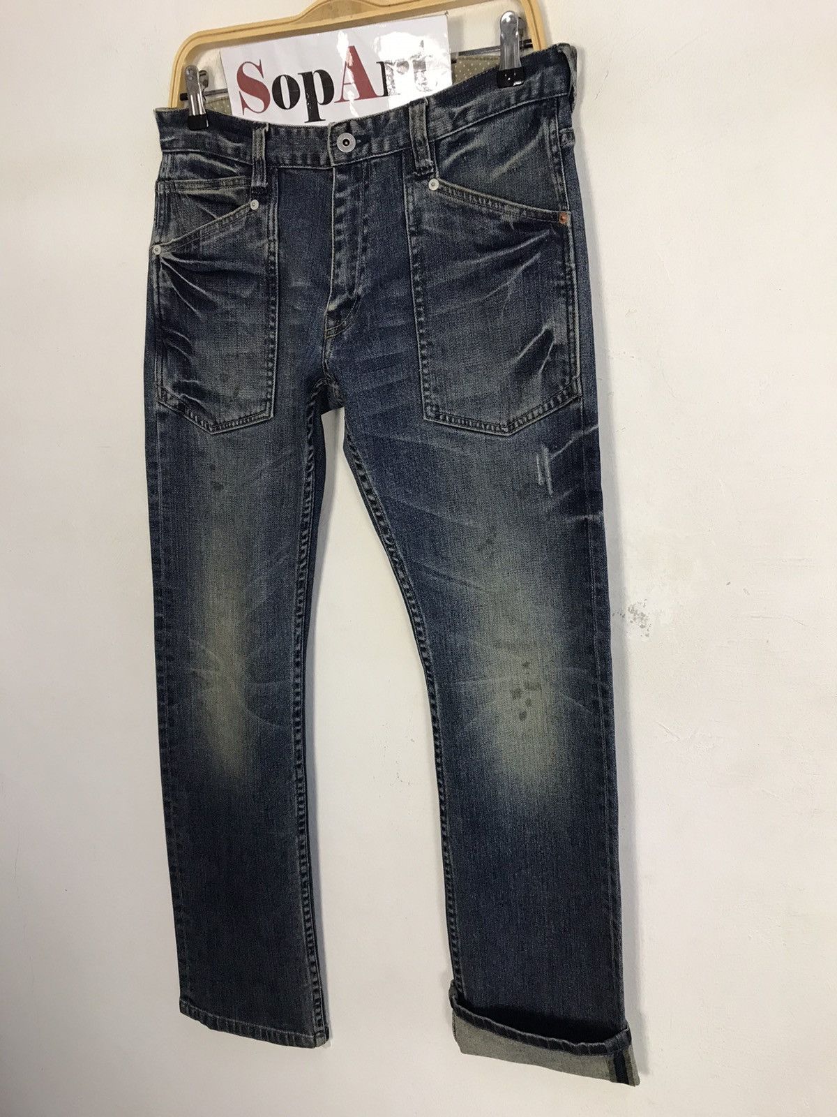 Japanese Brand × R.Newbold × Vintage Vintage R.Newbold Workwear Buckle Back Denim Style Size US 32 / EU 48 - 6 Thumbnail