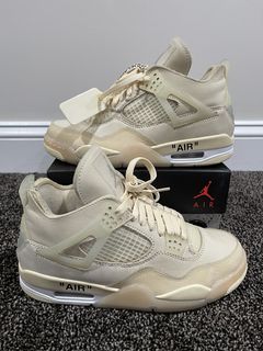 JORDAN 4 RETRO OFF-WHITE CREAM/BLUE (CUSTOM) - Audax Sneakers