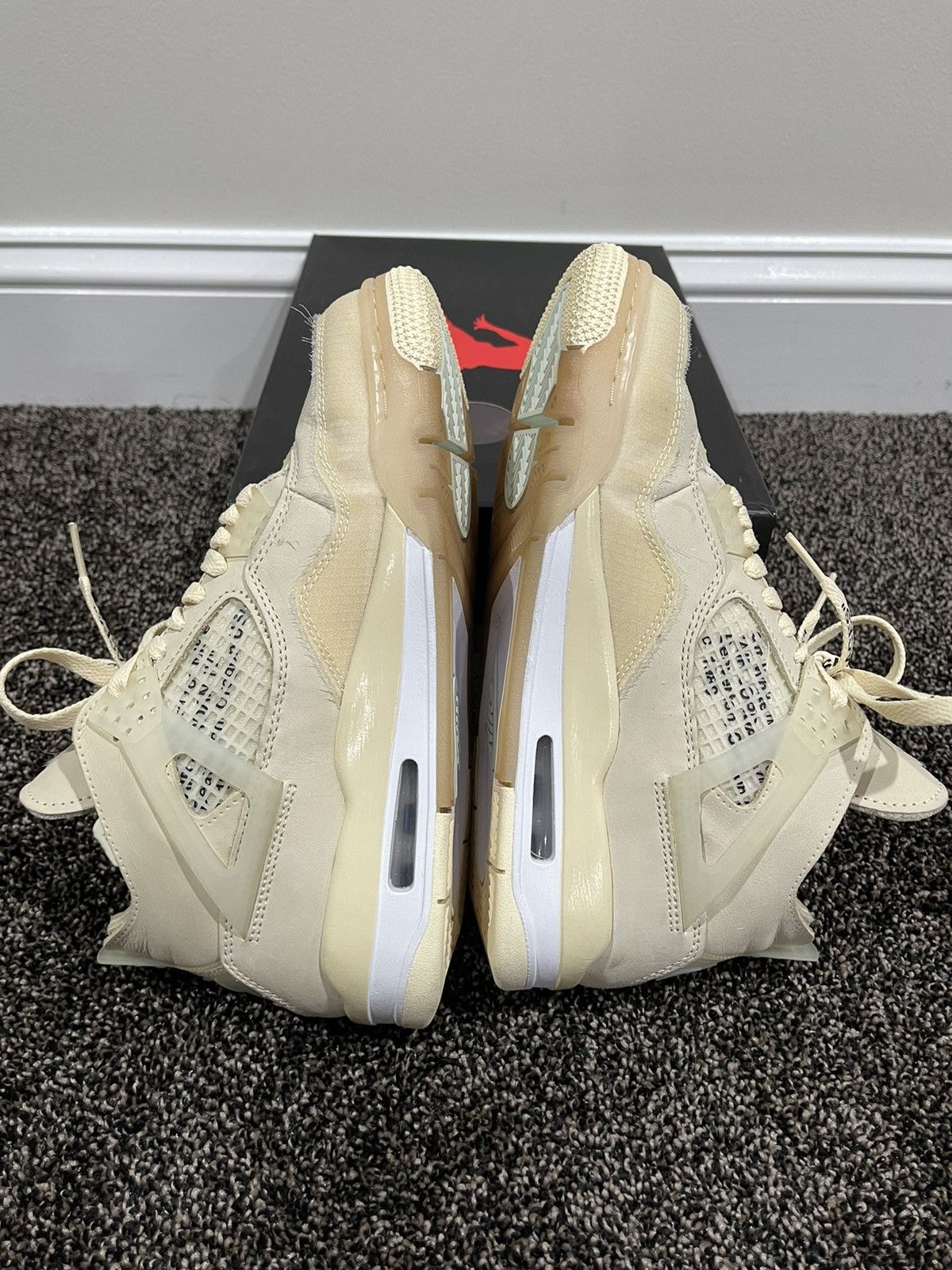 Jordan Brand × Off-White Air Jordan Retro 4 x Virgil Off-White Wmns “Sail” Sneaker Size US 6.5 / EU 39-40 - 4 Thumbnail