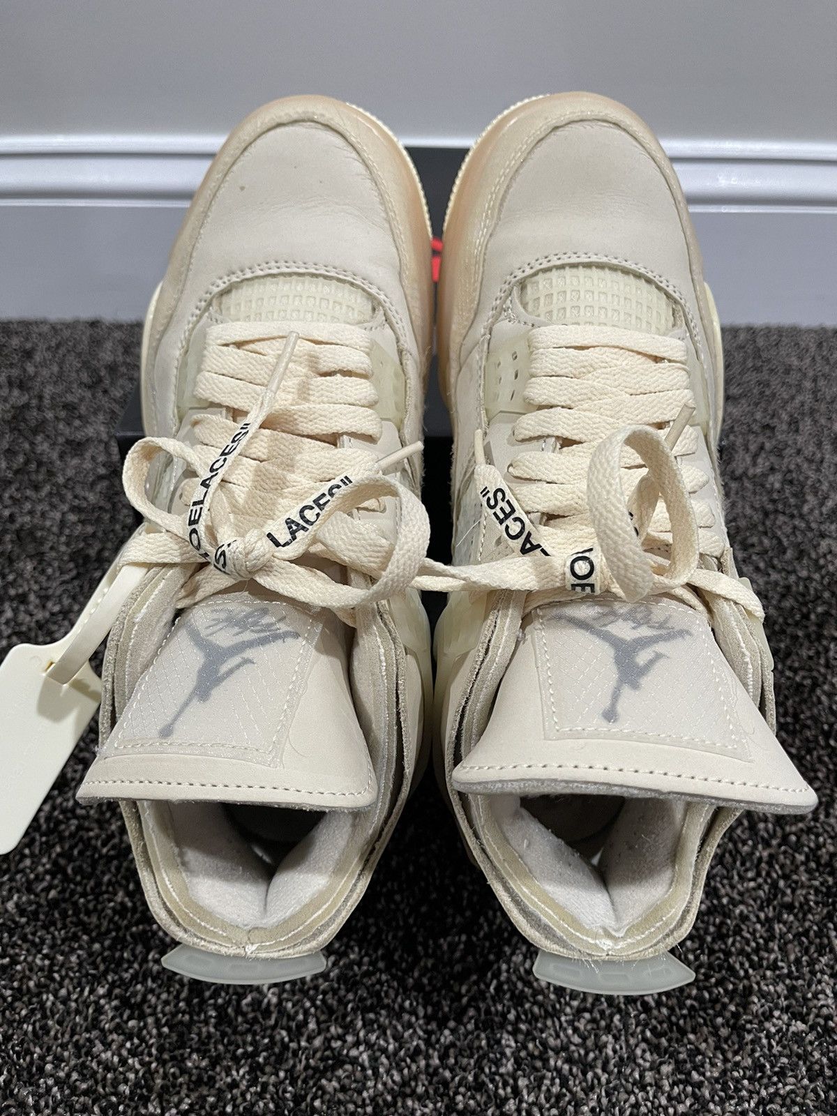 Jordan Brand × Off-White Air Jordan Retro 4 x Virgil Off-White Wmns “Sail” Sneaker Size US 6.5 / EU 39-40 - 8 Thumbnail