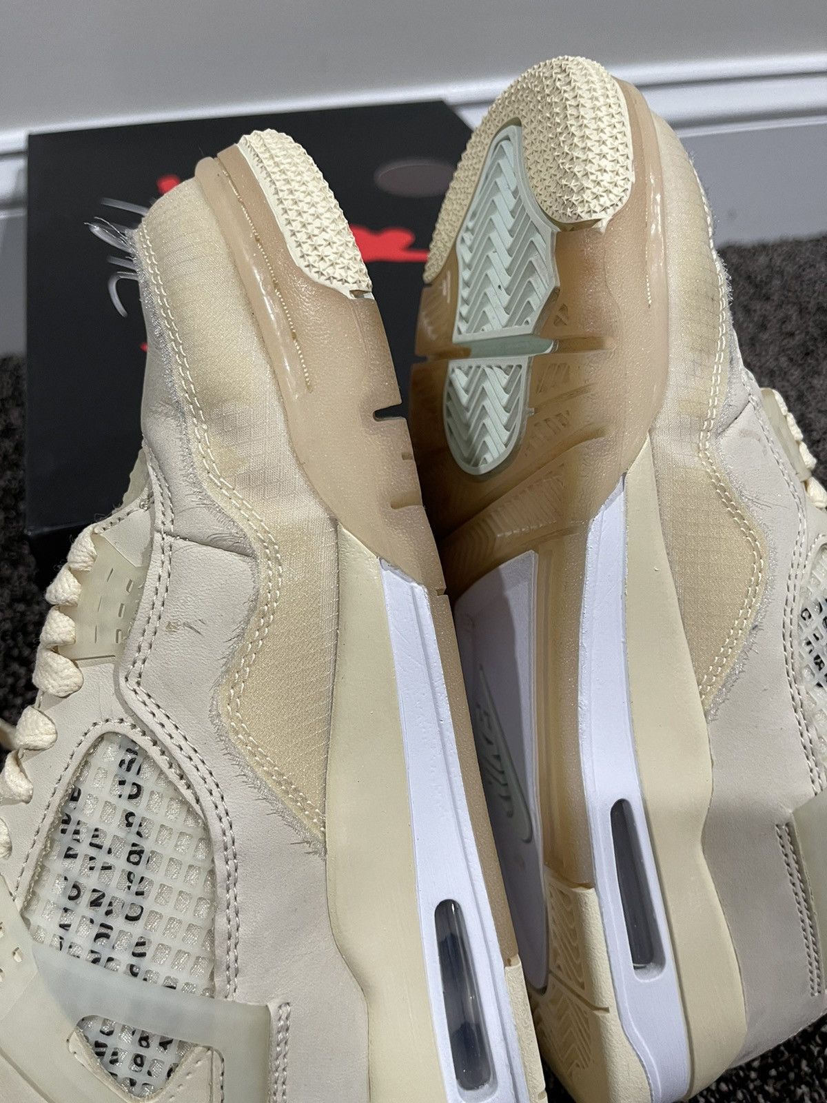 Jordan Brand × Off-White Air Jordan Retro 4 x Virgil Off-White Wmns “Sail” Sneaker Size US 6.5 / EU 39-40 - 5 Thumbnail