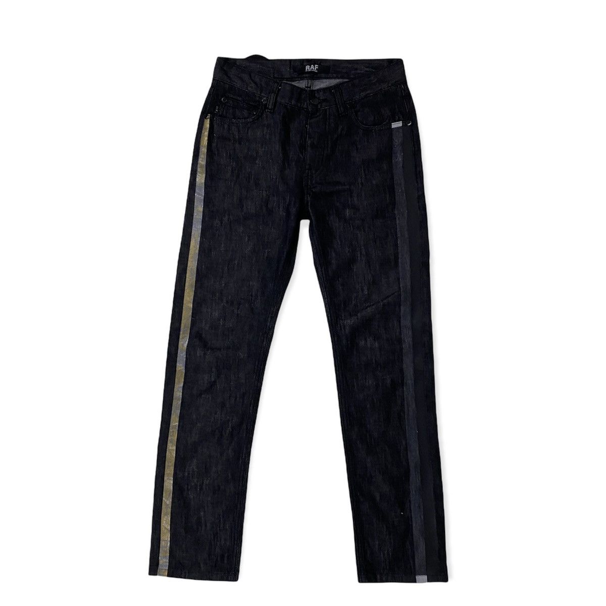 RAF BY RAF SIMON SIDETAPE DENIM PANTS