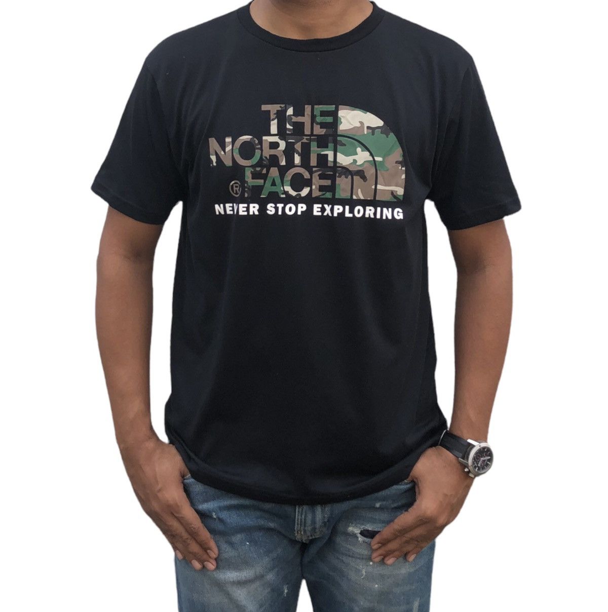 The North Face The North Face Camouflage Letter Logo Tee Size US M / EU 48-50 / 2 - 3 Thumbnail
