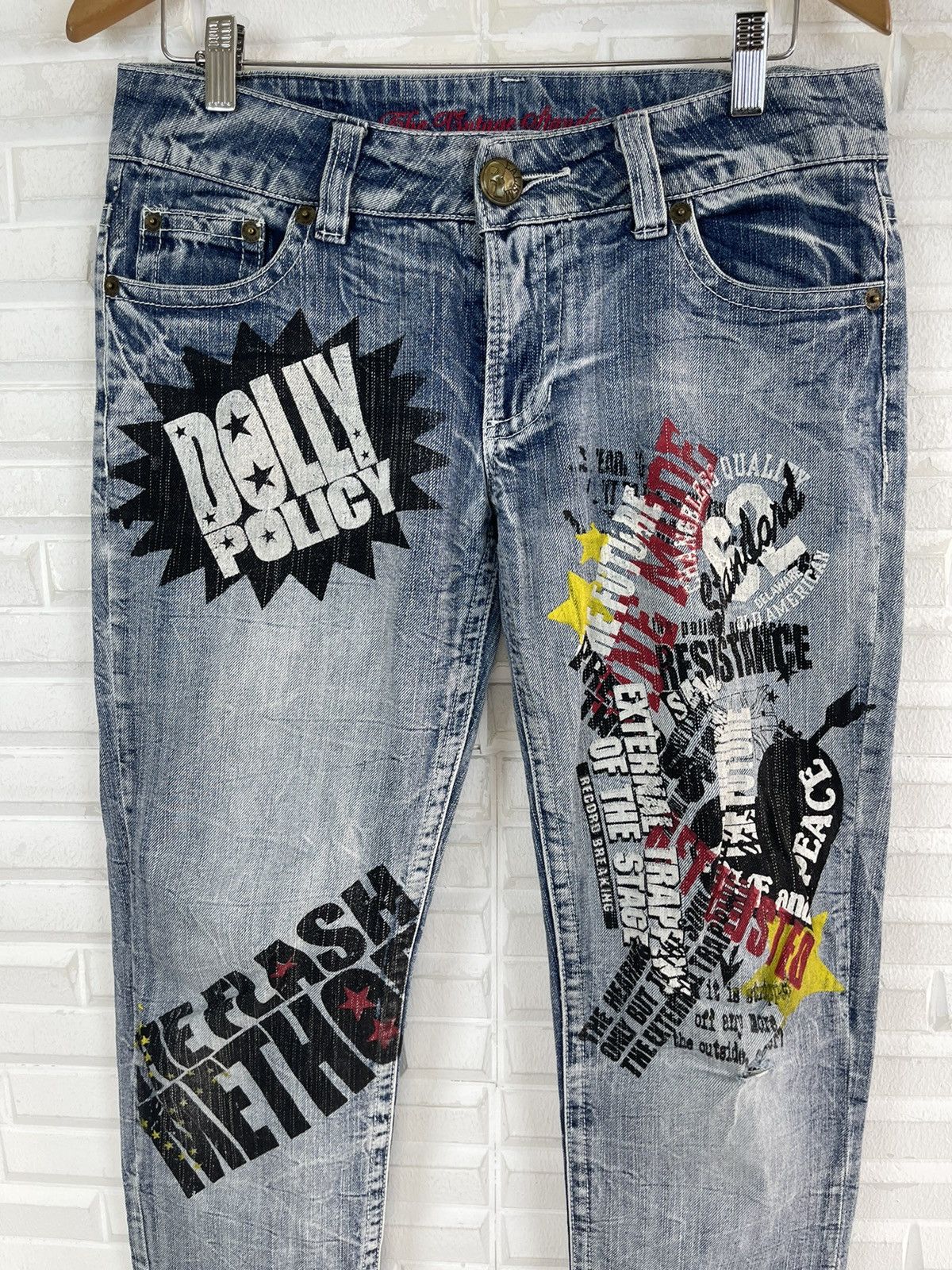 Hysteric Glamour × Japanese Brand ❌SUMMER SALE❌90’s Flare Jeans Patches Distressed Streetwear Size US 29 - 3 Thumbnail