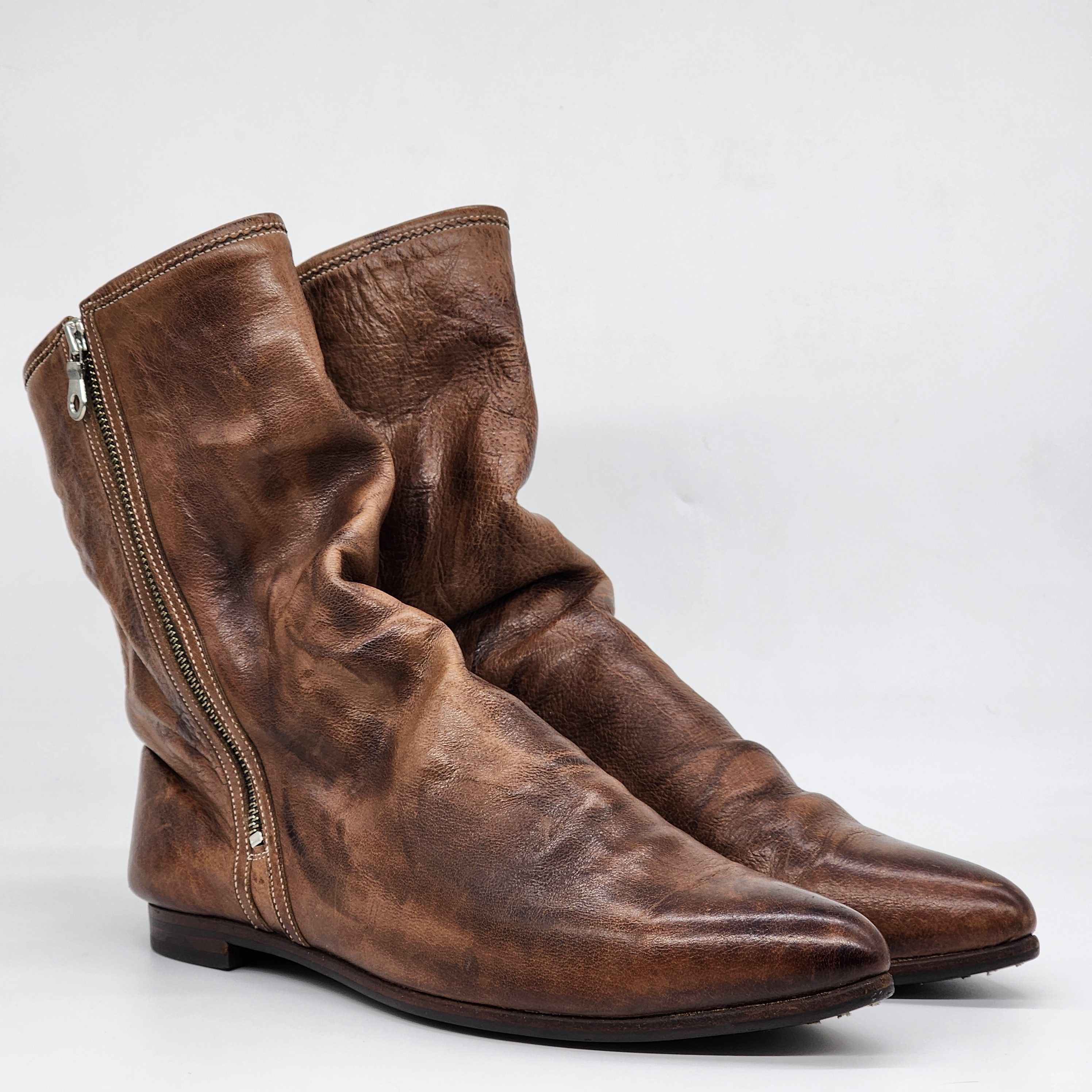 Miharayasuhiro Maison Mihara Yasuhiro - Draped Side Zip Boots  