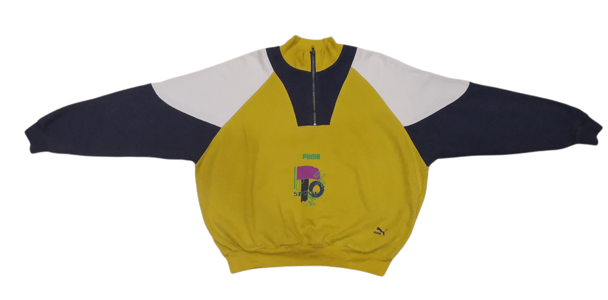 Puma × Vintage Vintage Sweatshirt Puma Sports Half Zipper Size US M / EU 48-50 / 2 - 1 Thumbnail