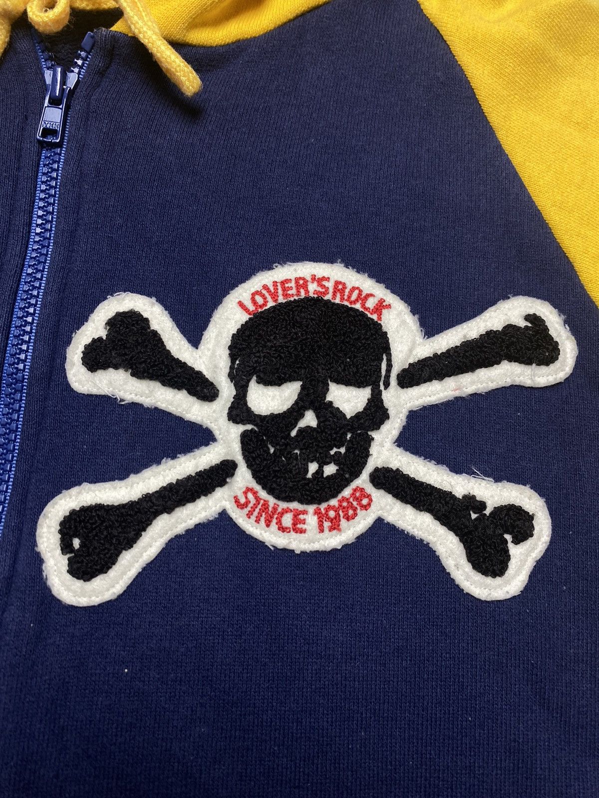 Japanese Brand 1990s Lovers Rock - Iconic Skull Two Tone Zip Hoodie Size US L / EU 52-54 / 3 - 7 Thumbnail