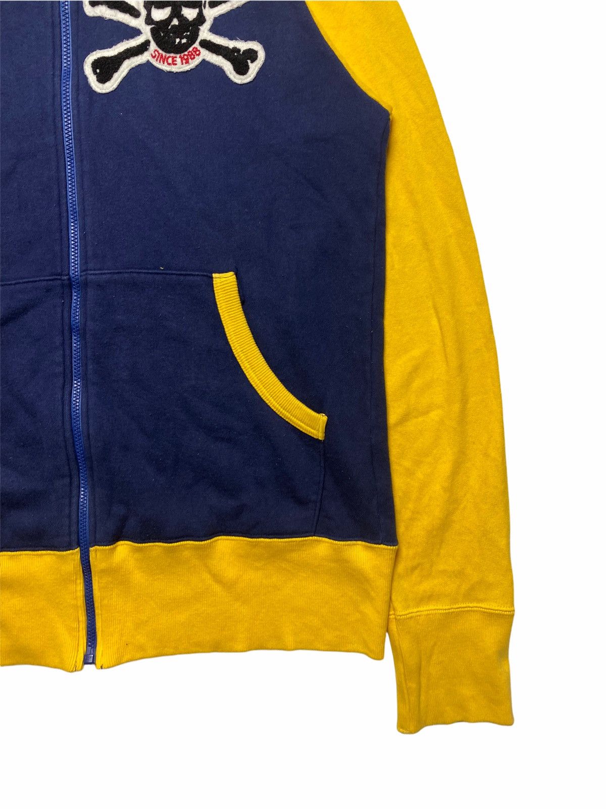 Japanese Brand 1990s Lovers Rock - Iconic Skull Two Tone Zip Hoodie Size US L / EU 52-54 / 3 - 5 Thumbnail