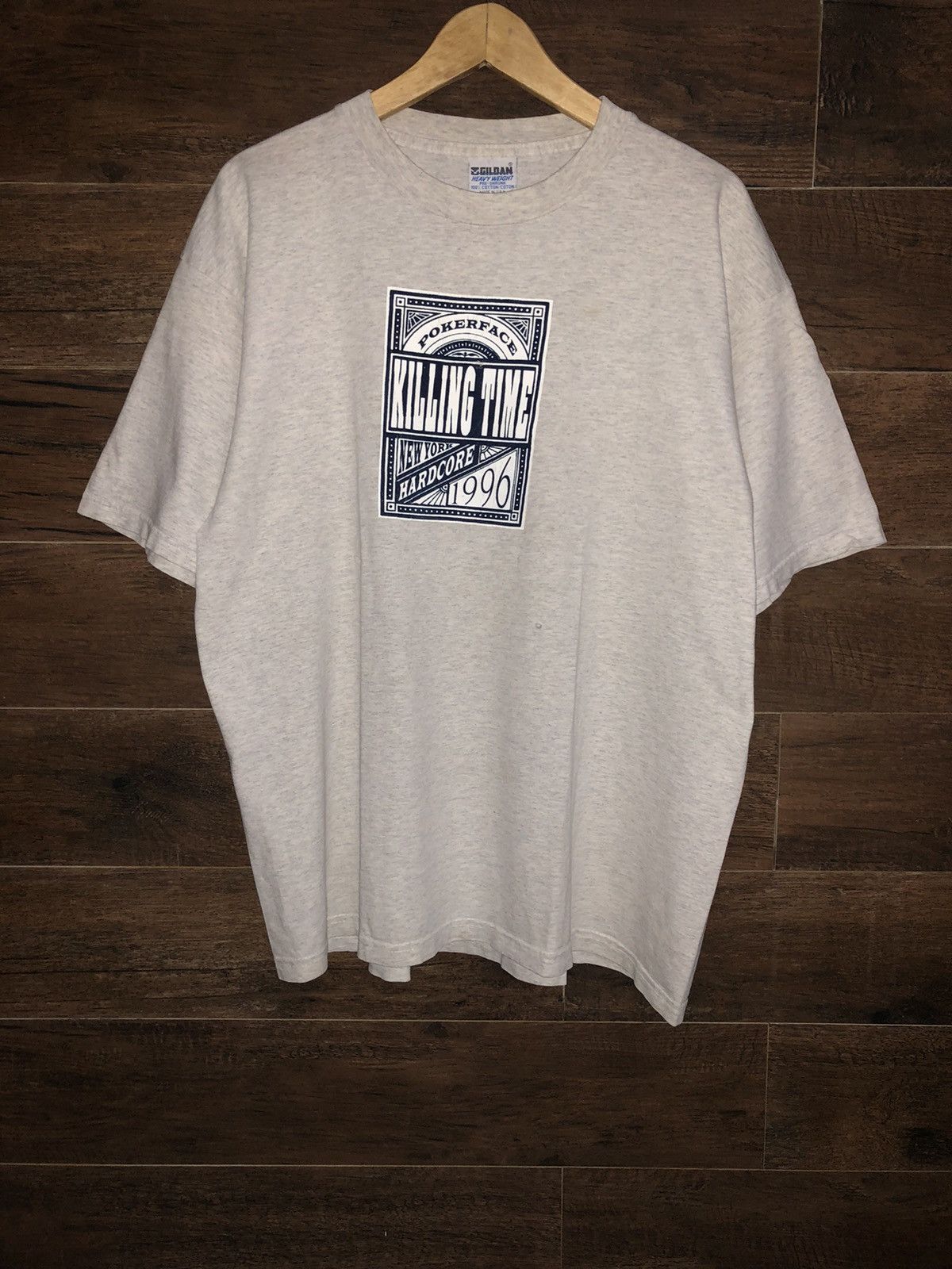 Band Tees × Vintage Vintage Killing Time 1996 Poker Face Shirt Size US XL / EU 56 / 4 - 2 Thumbnail