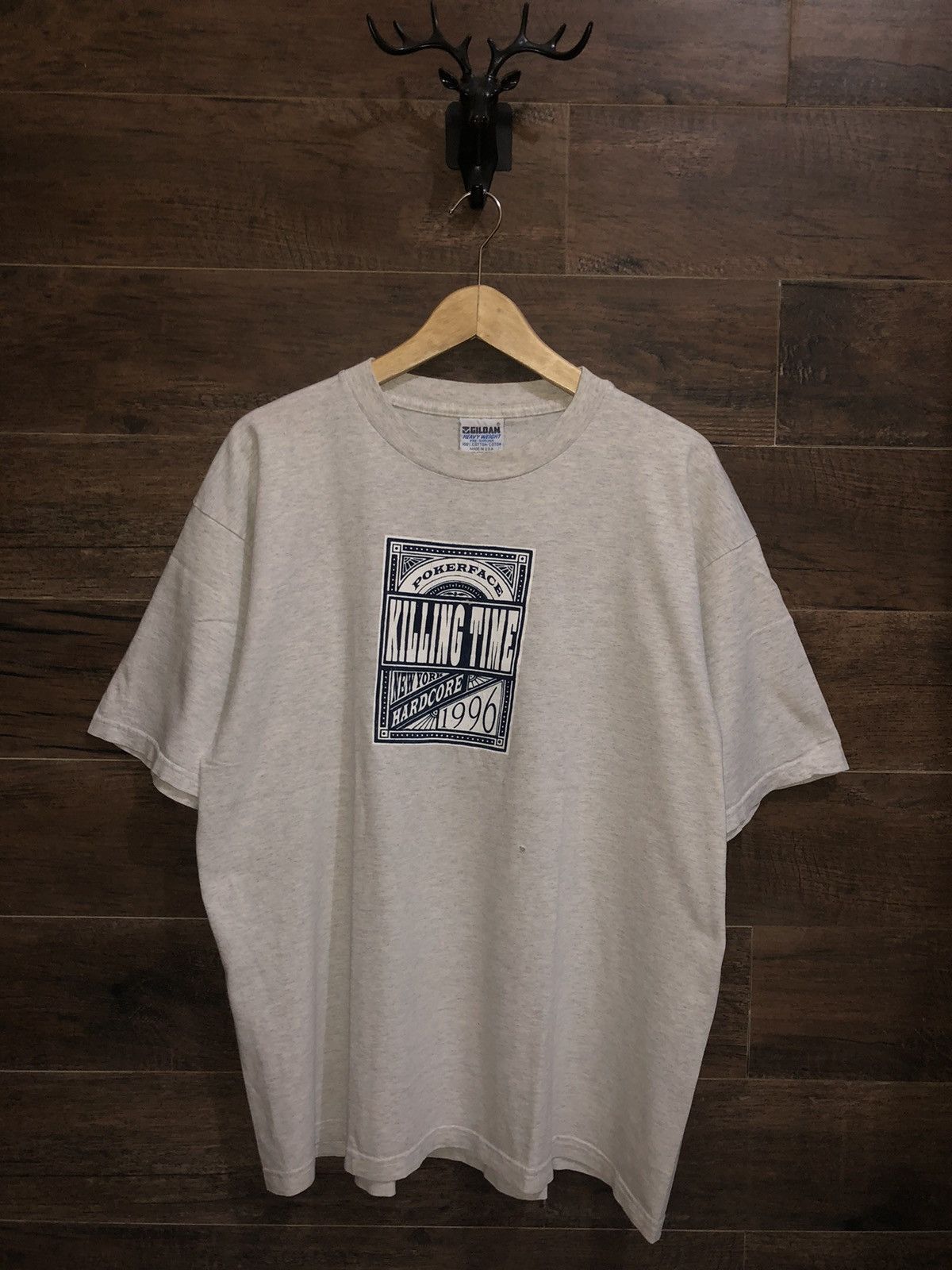 Band Tees × Vintage Vintage Killing Time 1996 Poker Face Shirt Size US XL / EU 56 / 4 - 1 Thumbnail