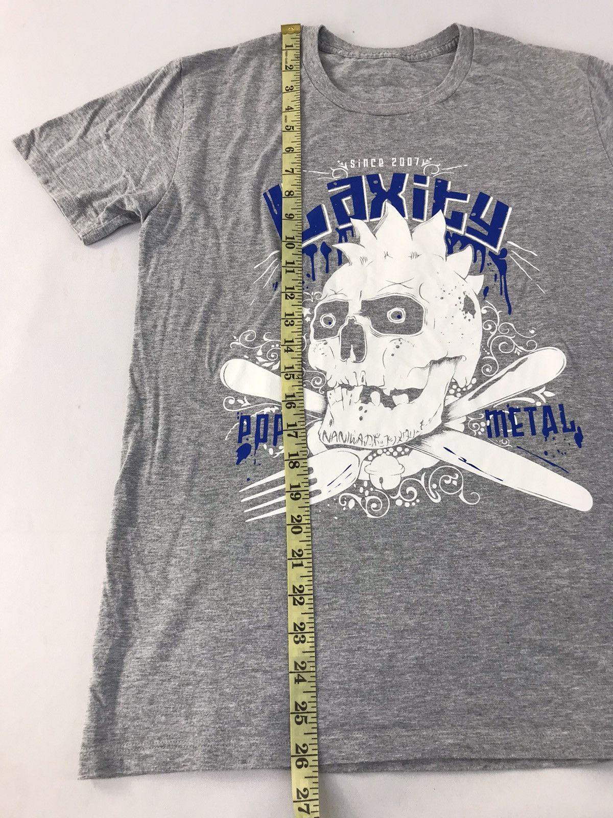 Japanese Brand Vintage Laxity Pop Metal 2007 Skull by Daluc Japan K1190j Size US S / EU 44-46 / 1 - 10 Thumbnail