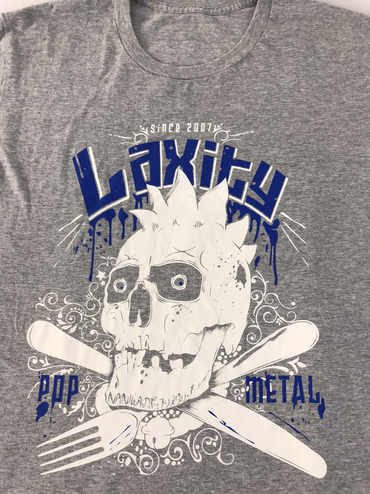 Japanese Brand Vintage Laxity Pop Metal 2007 Skull by Daluc Japan K1190j Size US S / EU 44-46 / 1 - 2 Thumbnail