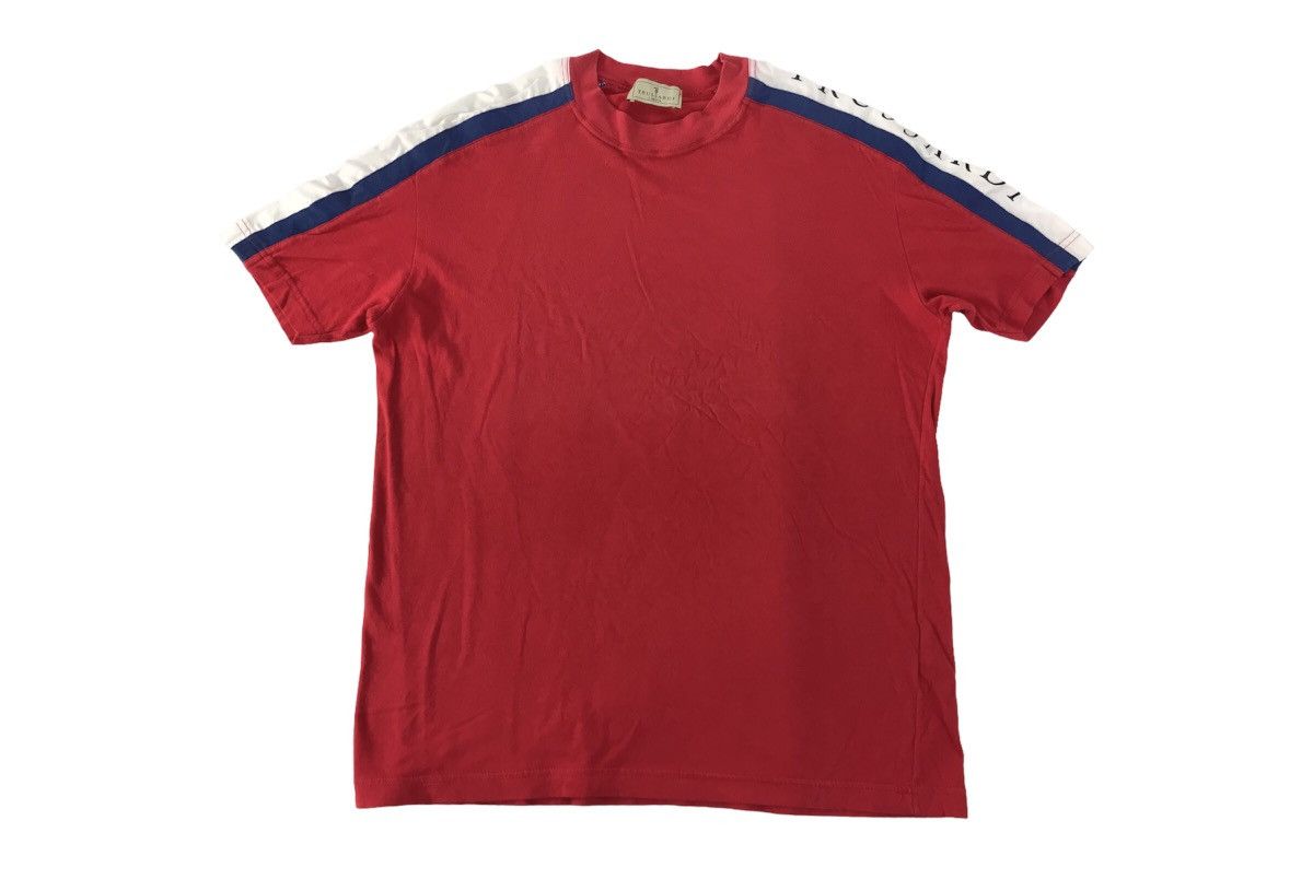 Trussardi × Vintage Vintage Trussardi Made in Italy Side Tape Tee K1192j Size US M / EU 48-50 / 2 - 1 Thumbnail