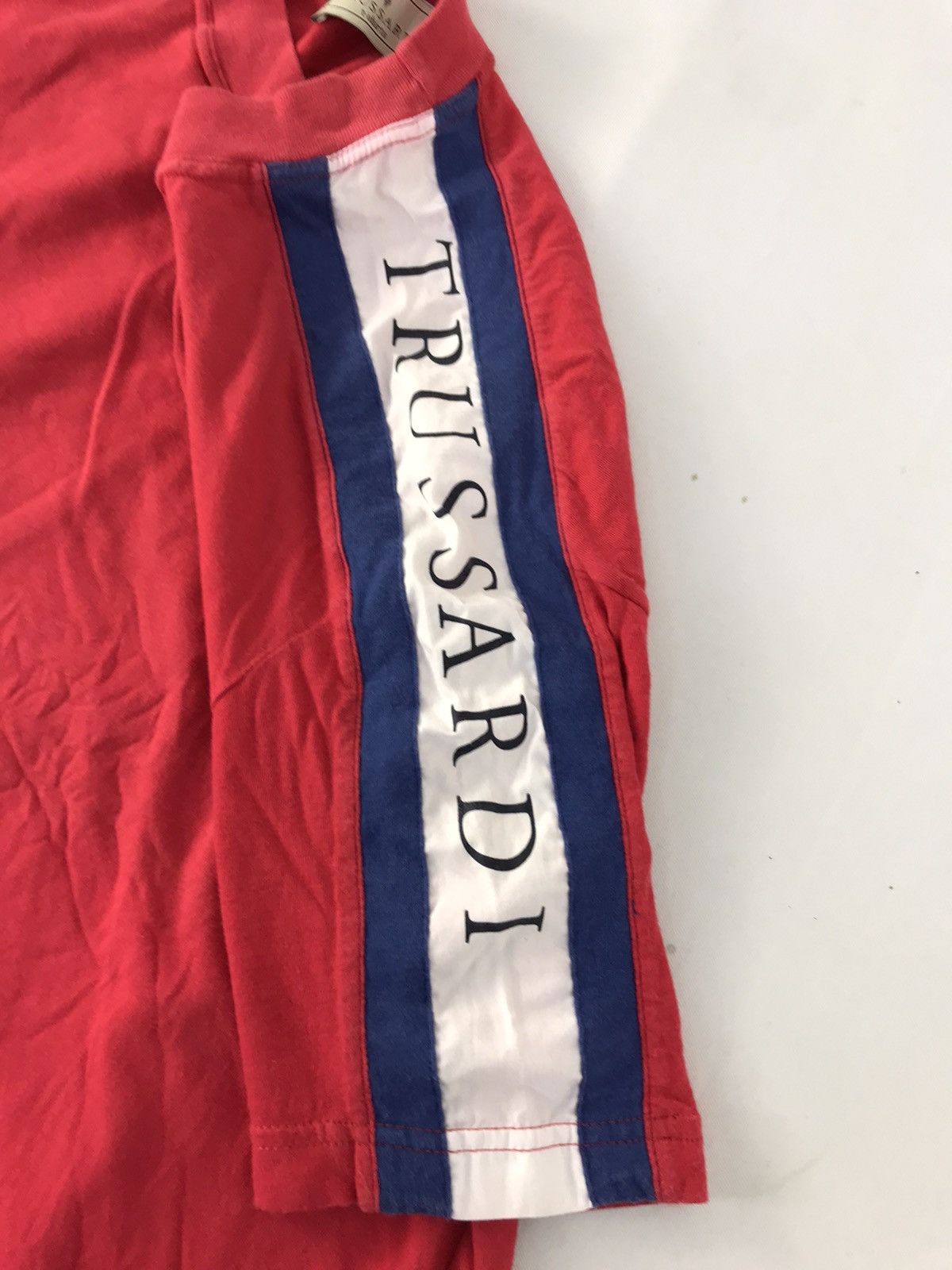Trussardi × Vintage Vintage Trussardi Made in Italy Side Tape Tee K1192j Size US M / EU 48-50 / 2 - 2 Thumbnail