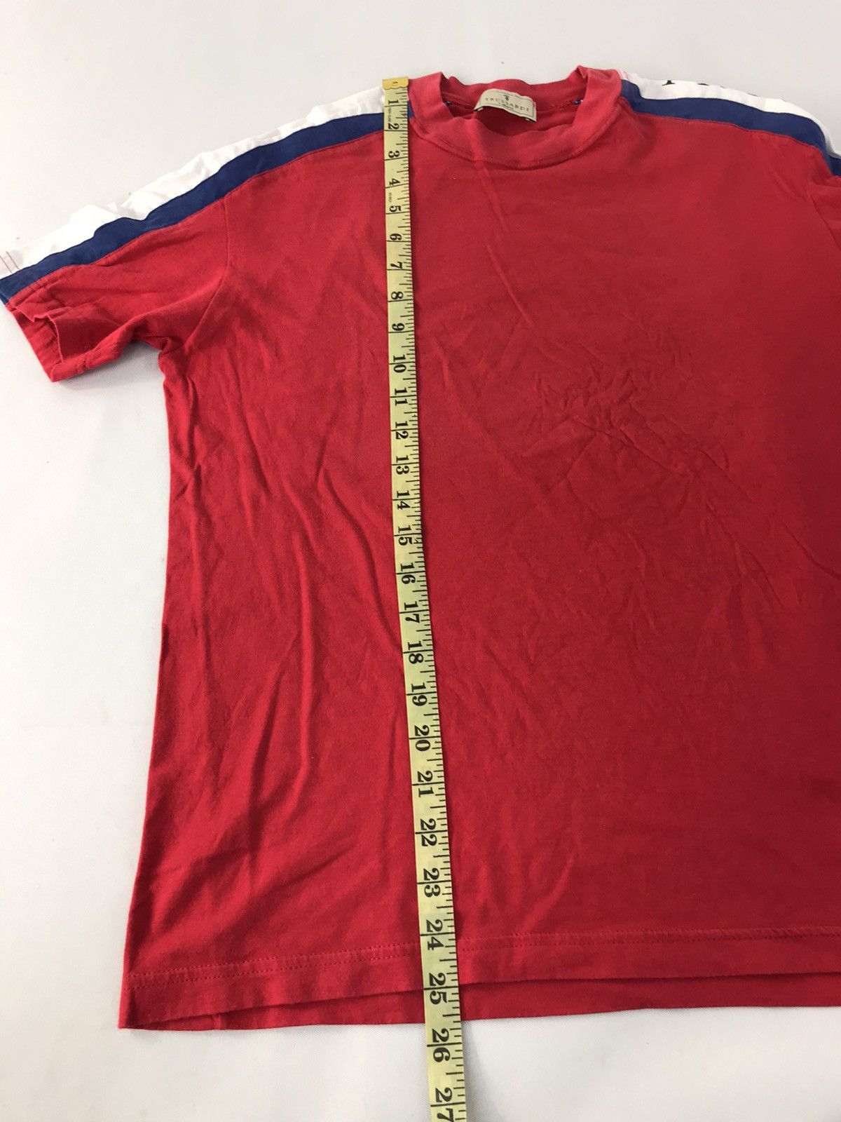 Trussardi × Vintage Vintage Trussardi Made in Italy Side Tape Tee K1192j Size US M / EU 48-50 / 2 - 10 Thumbnail