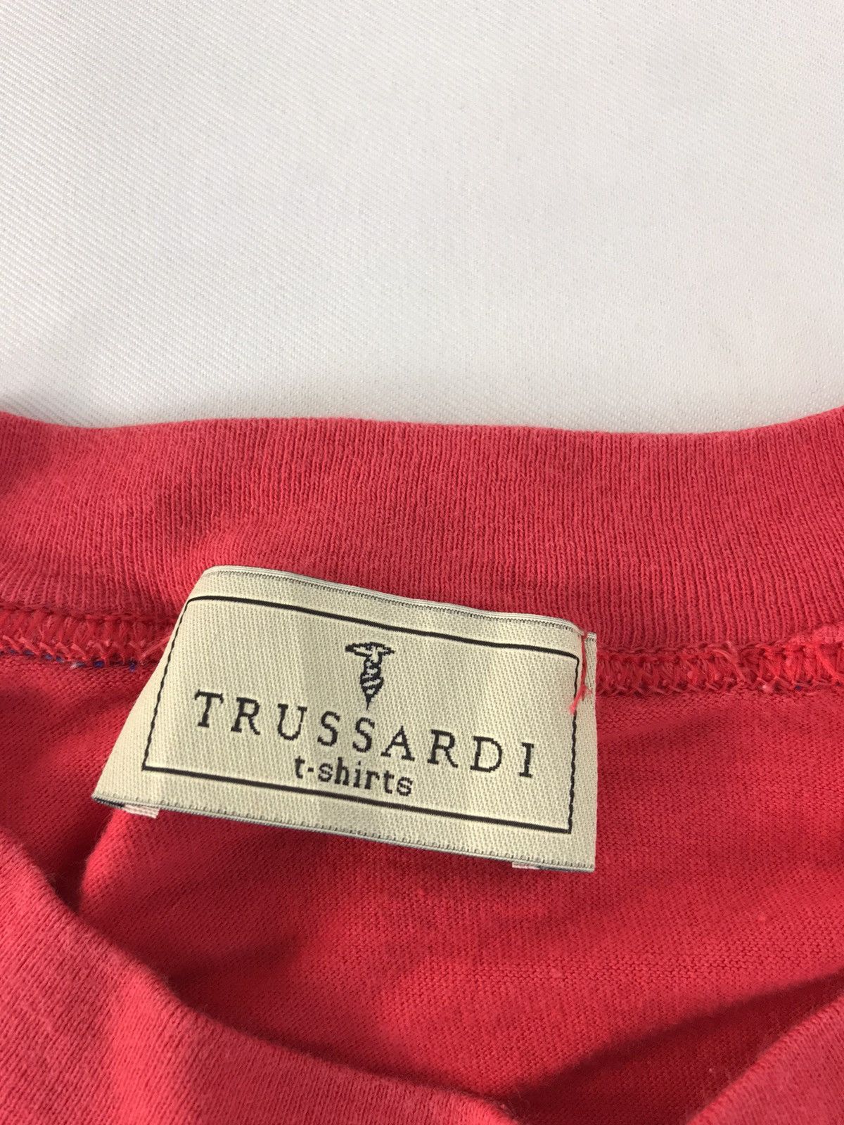 Trussardi × Vintage Vintage Trussardi Made in Italy Side Tape Tee K1192j Size US M / EU 48-50 / 2 - 4 Thumbnail