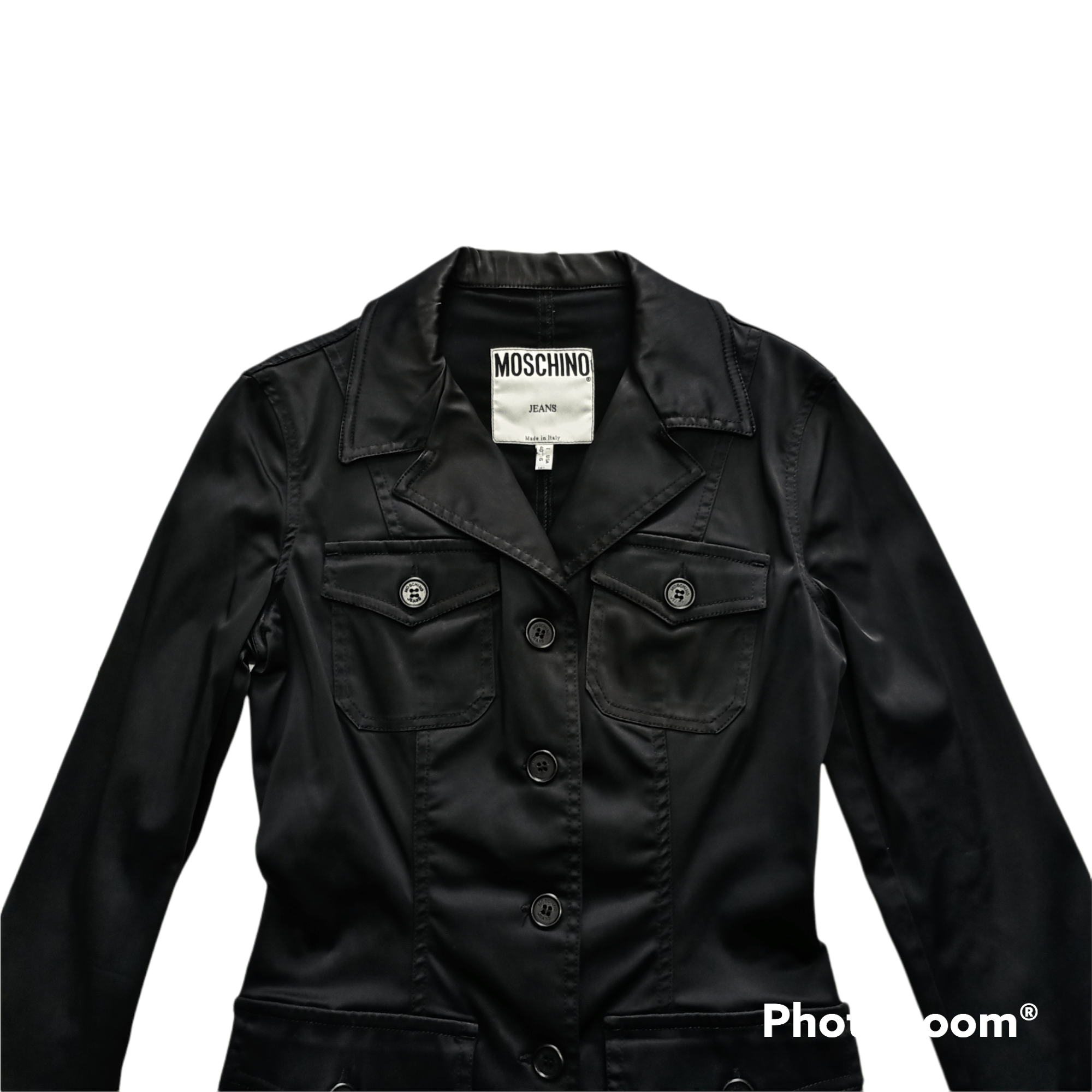 Designer × Moschino 🔥STEAL🔥Very Rare Moschino Black Avant Garde Jacket Size M / US 6-8 / IT 42-44 - 3 Thumbnail