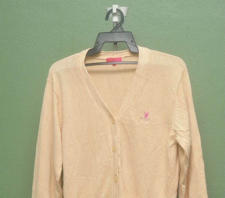 Japanese Brand × Playboy × Vintage Vintage Playboy Cardigan Knitwear Travis Scott Style 001 Size US M / EU 48-50 / 2 - 2 Thumbnail