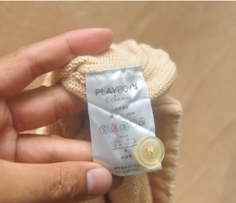 Japanese Brand × Playboy × Vintage Vintage Playboy Cardigan Knitwear Travis Scott Style 001 Size US M / EU 48-50 / 2 - 6 Thumbnail