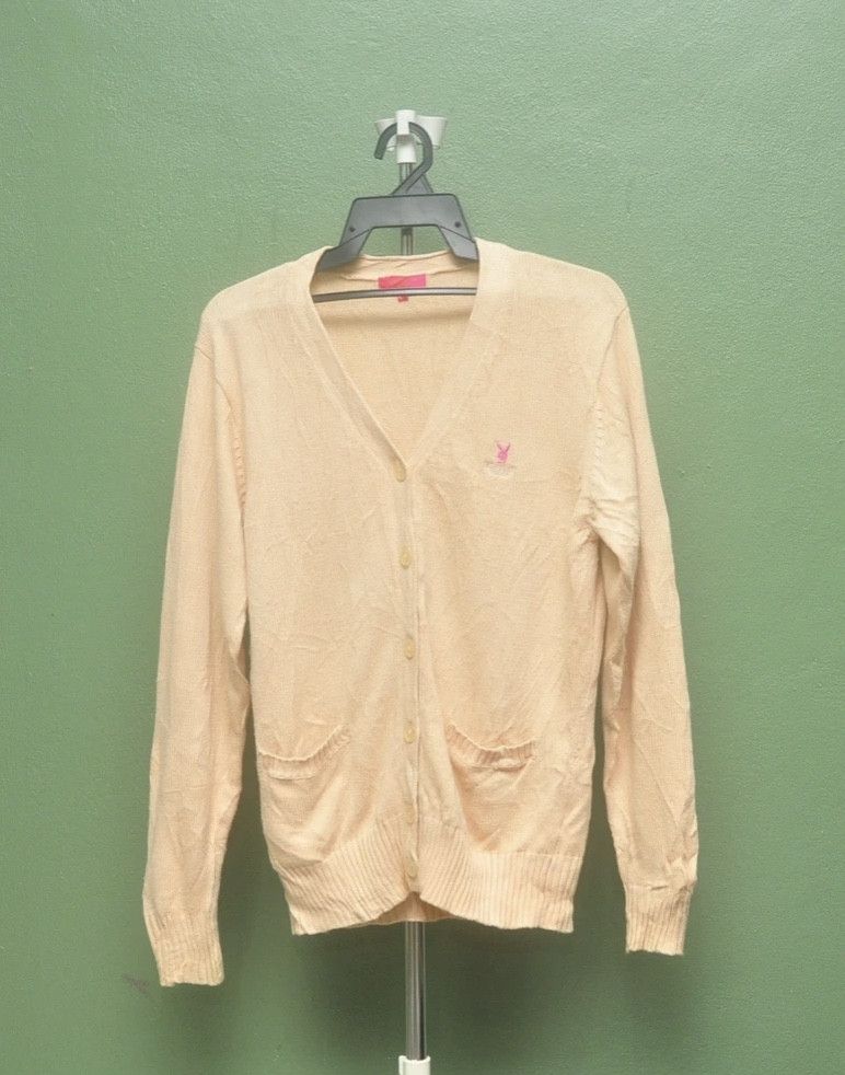 Japanese Brand × Playboy × Vintage Vintage Playboy Cardigan Knitwear Travis Scott Style 001 Size US M / EU 48-50 / 2 - 1 Thumbnail
