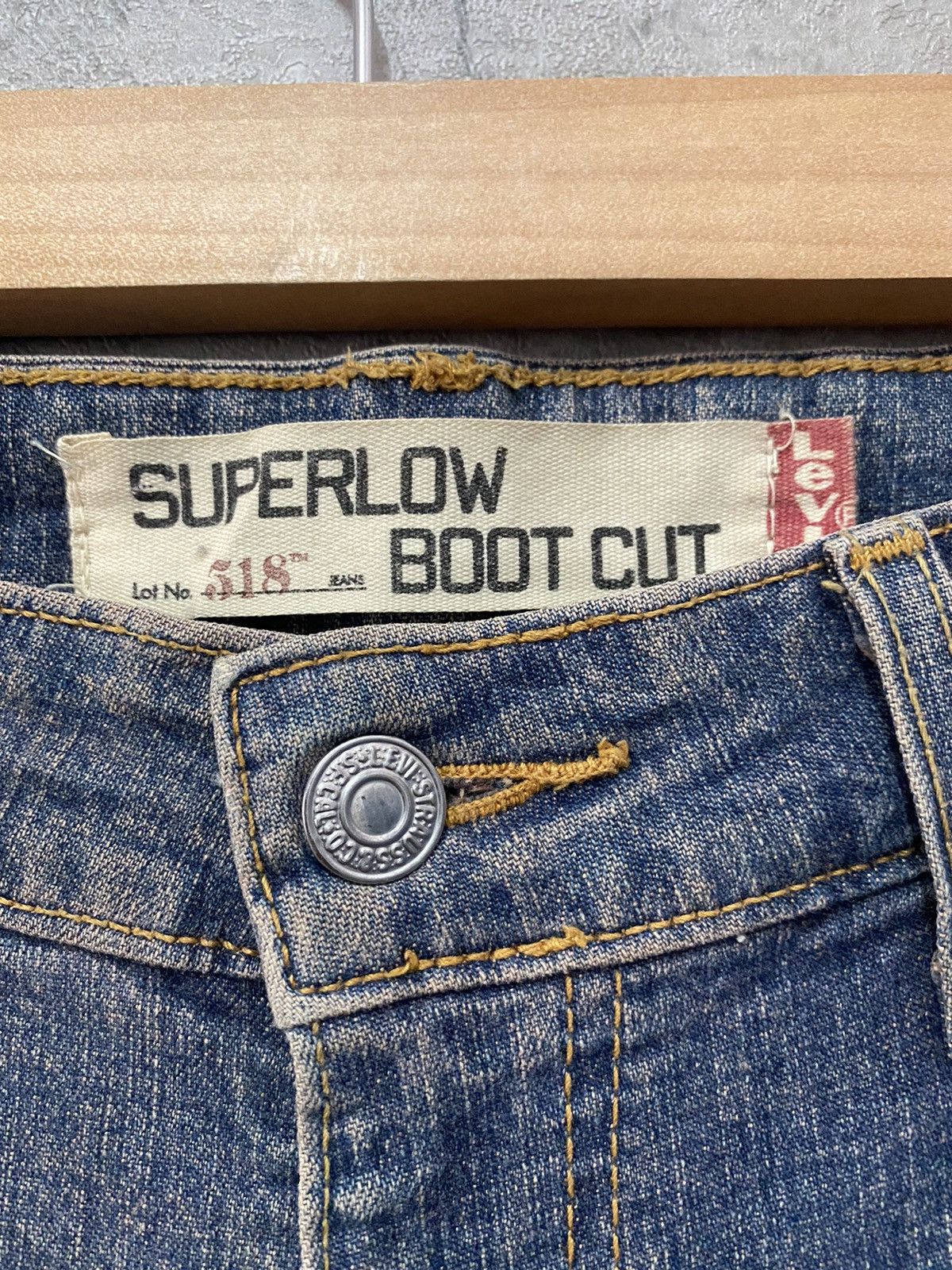 Levi's × Vintage Vintage Levis 518 Superlow Boot Cut Flared Denim Pants Size US 30 / EU 46 - 9 Thumbnail