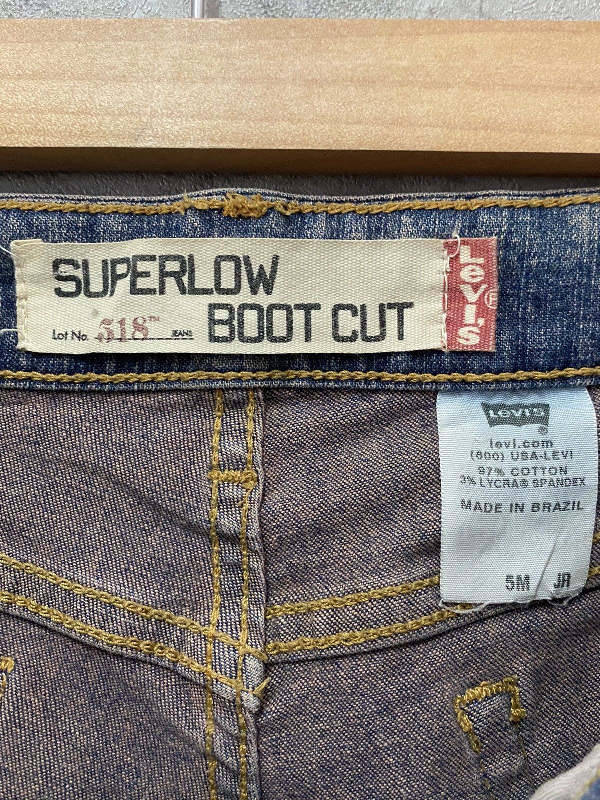 Levi's × Vintage Vintage Levis 518 Superlow Boot Cut Flared Denim Pants Size US 30 / EU 46 - 13 Thumbnail