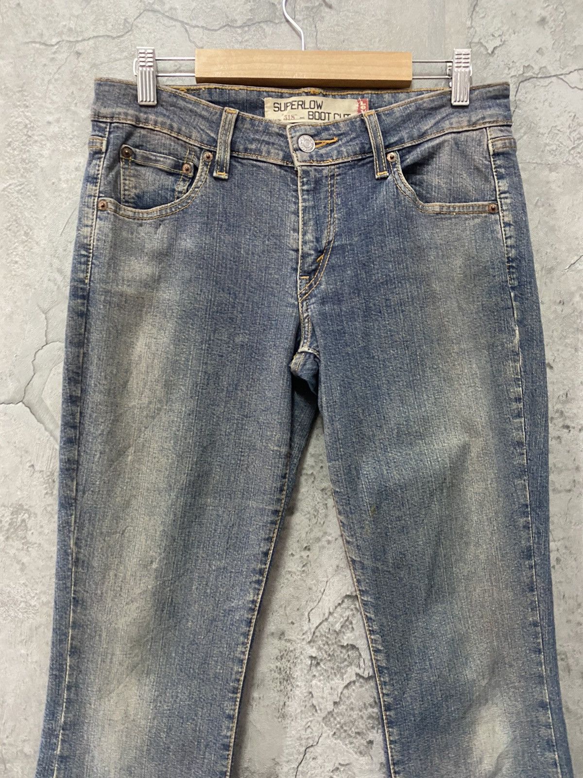 Levi's × Vintage Vintage Levis 518 Superlow Boot Cut Flared Denim Pants Size US 30 / EU 46 - 4 Thumbnail