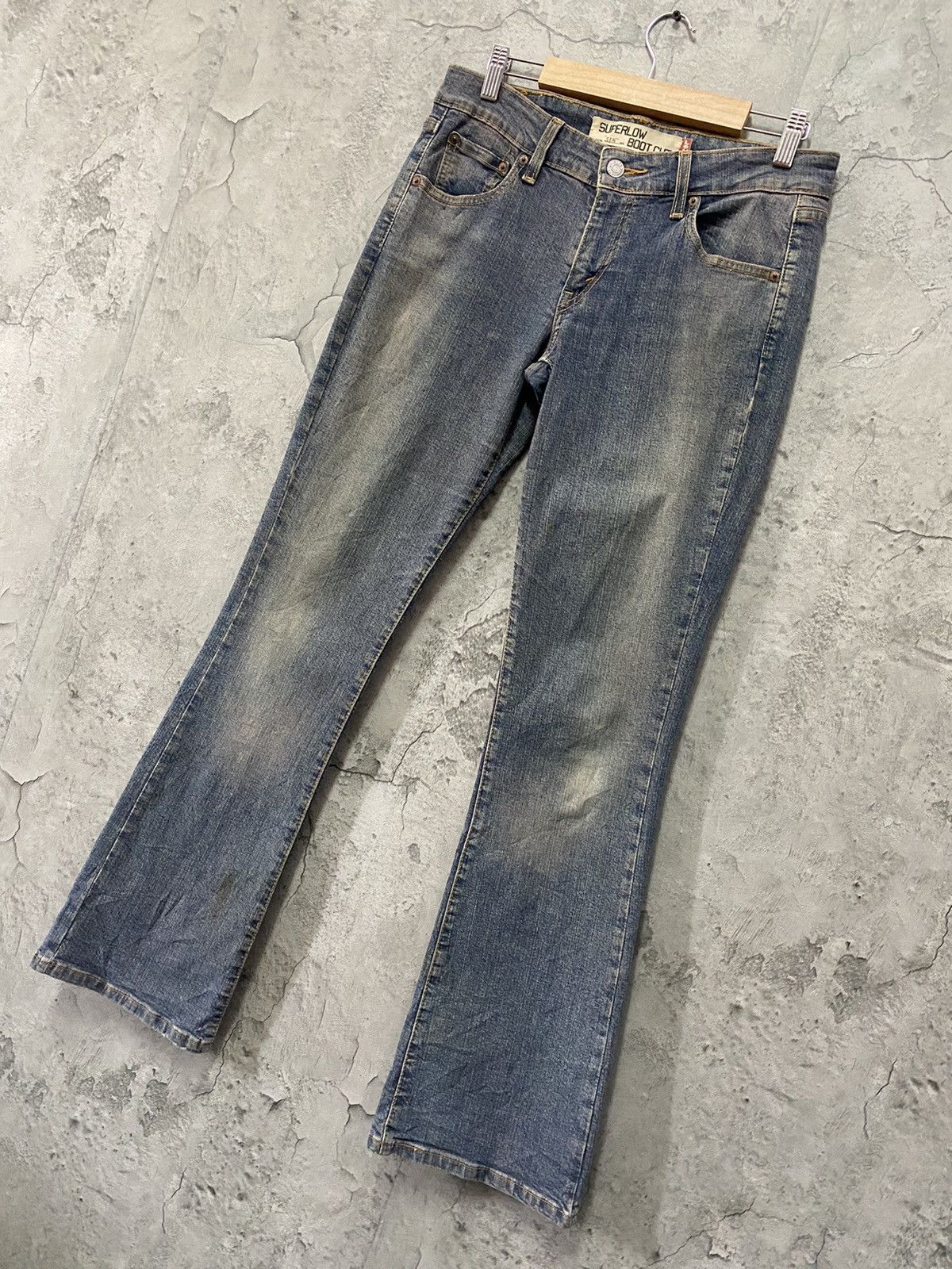 Levi's × Vintage Vintage Levis 518 Superlow Boot Cut Flared Denim Pants Size US 30 / EU 46 - 3 Thumbnail