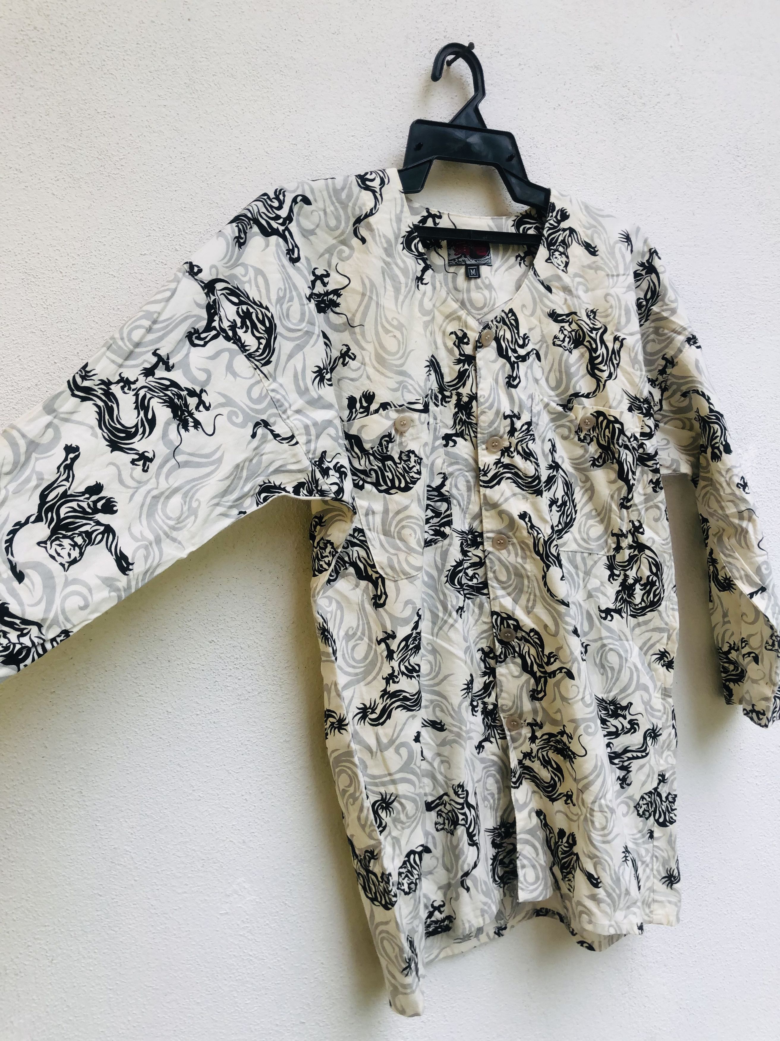 Japanese Brand Vintage Tiger Fight Dragon Designer Fashion Style Size US M / EU 48-50 / 2 - 4 Thumbnail