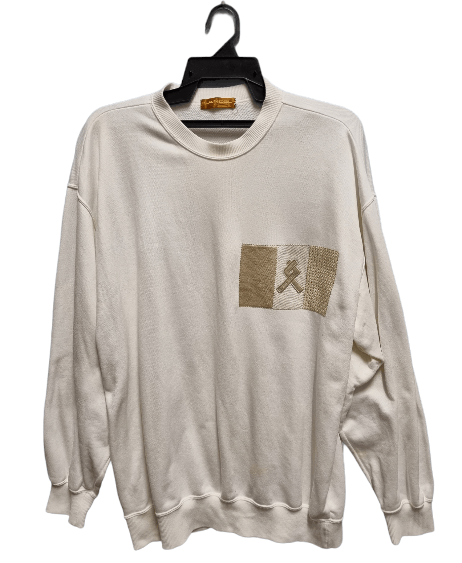 image of Lancel Sweatshirt Big Logo in White, Men's (Size XL)