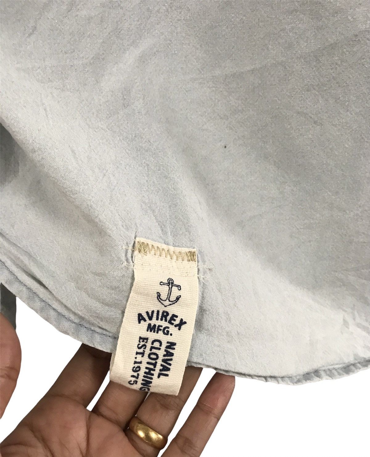 Avirex × Naval Clothing Factory Avirex Blue Jean Flannel Shirt Button Up Size US M / EU 48-50 / 2 - 8 Thumbnail