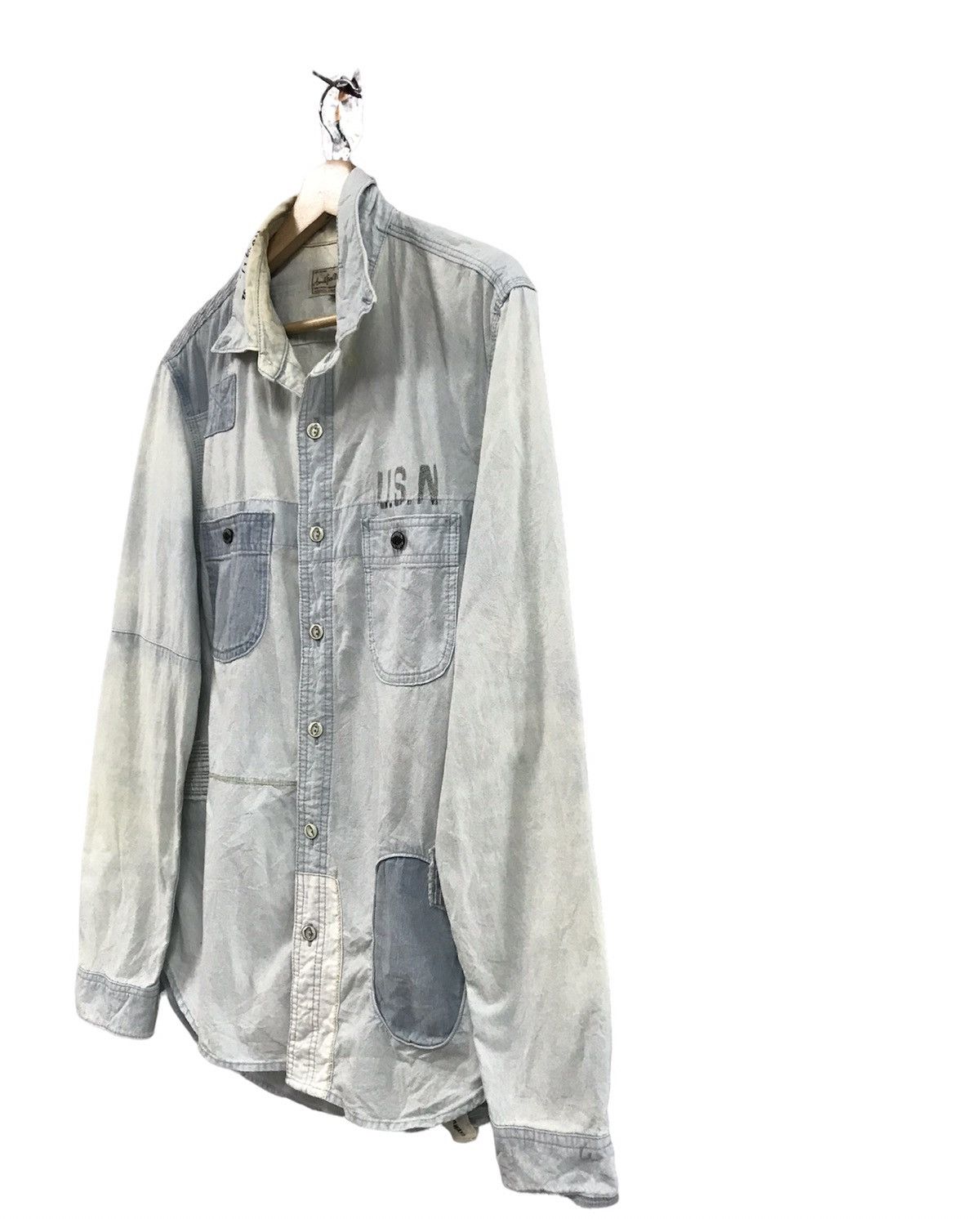 Avirex × Naval Clothing Factory Avirex Blue Jean Flannel Shirt Button Up Size US M / EU 48-50 / 2 - 5 Thumbnail