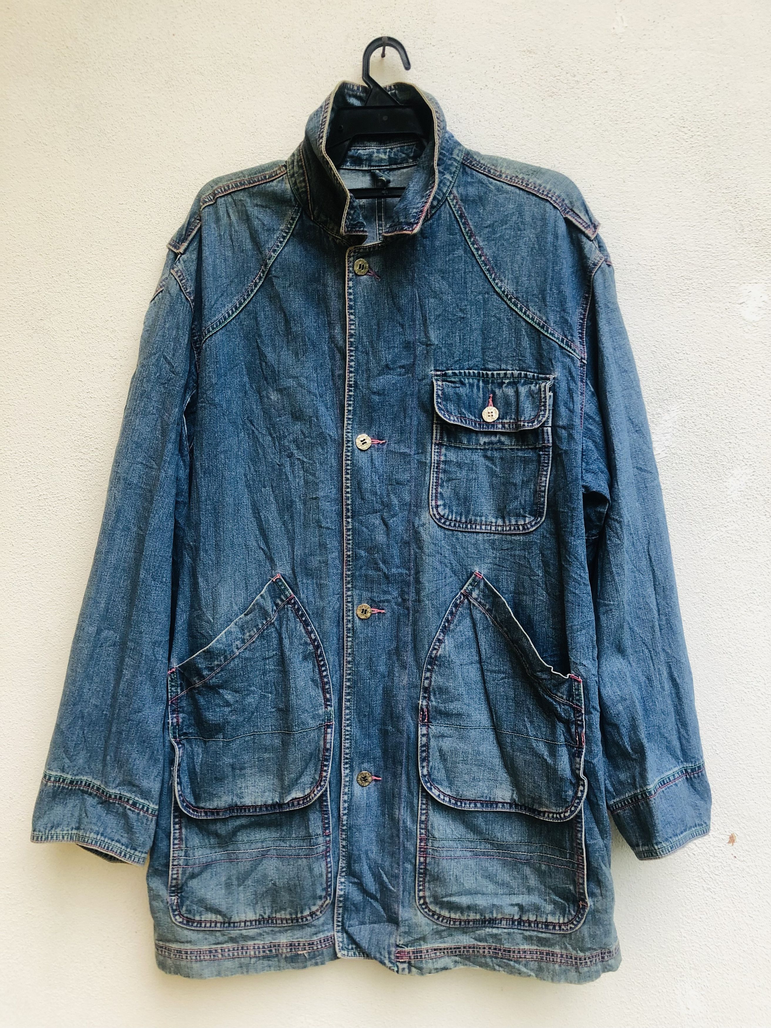 image of Vintage Ixi:z Many Pocket Designed Fashion Style in Sky Blue, Men's (Size XL)