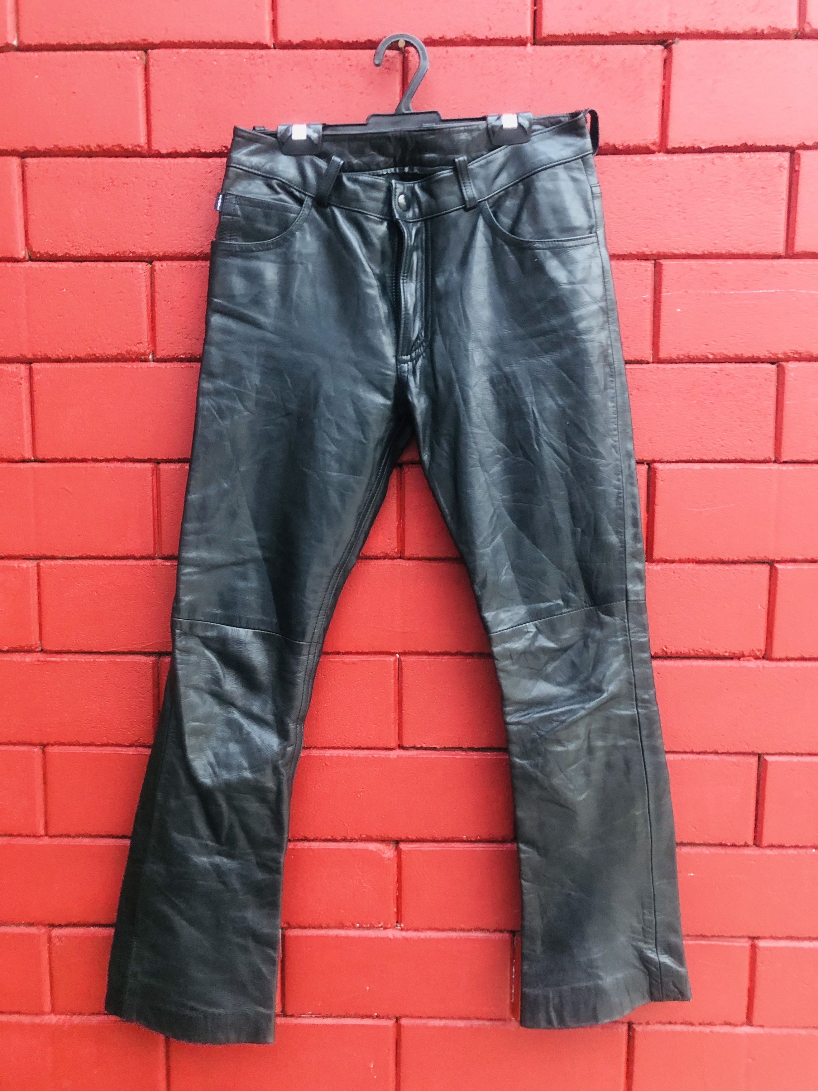 Japanese Brand × Vintage Vintage Earl Leather Pant Designed Fashion Style Size US 27 - 1 Thumbnail