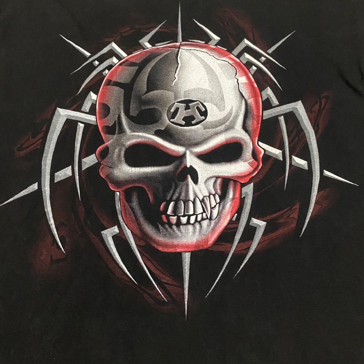 Band Tees Vintage Seben Zero One Skull Over Printed Long Sleeve Tees Size US XL / EU 56 / 4 - 2 Thumbnail