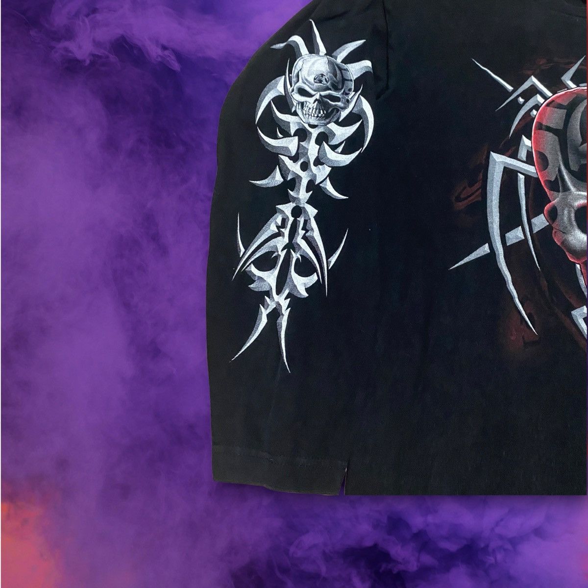 Band Tees Vintage Seben Zero One Skull Over Printed Long Sleeve Tees Size US XL / EU 56 / 4 - 7 Thumbnail