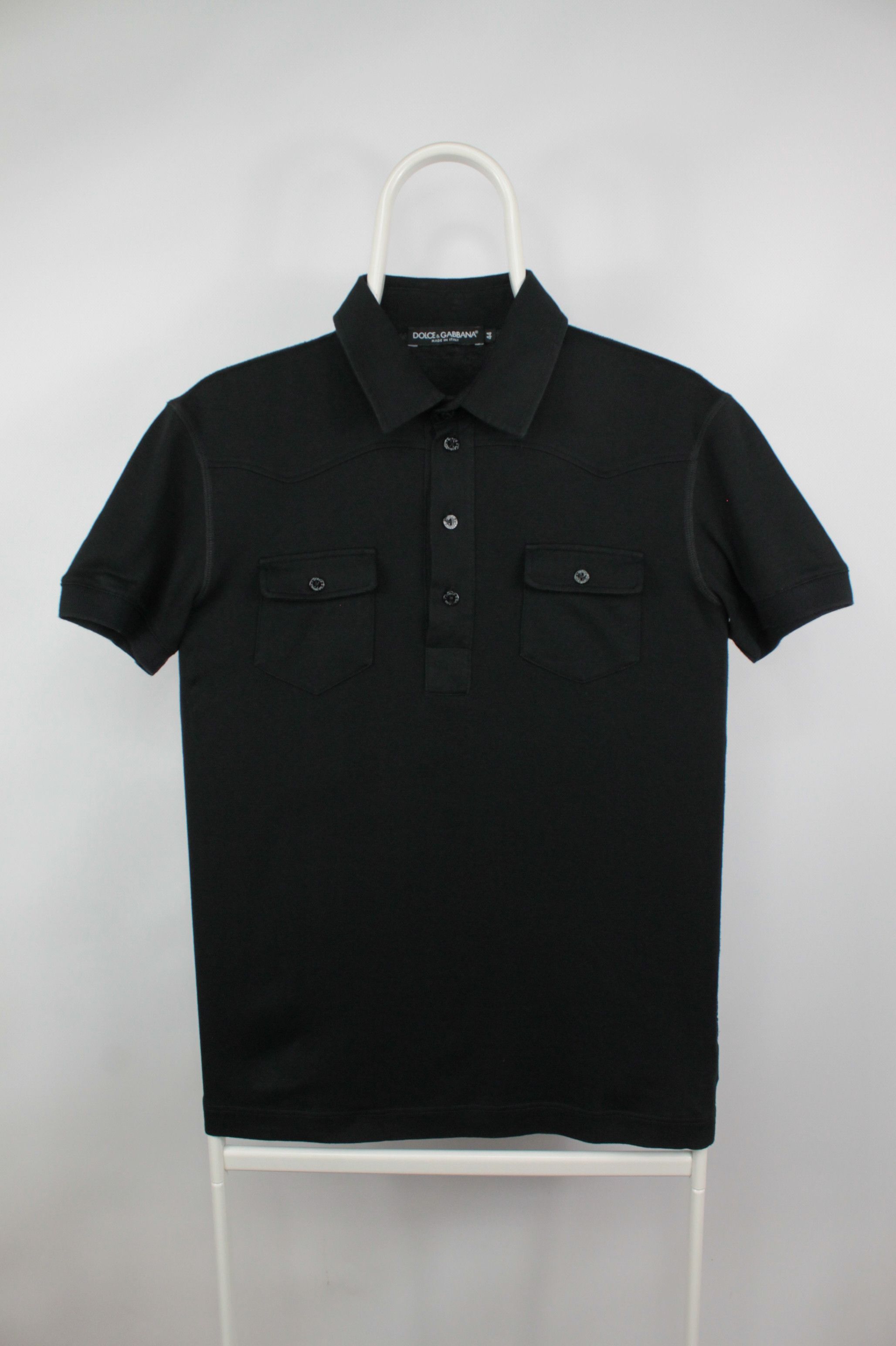 Dolce & Gabbana Dark Gray Short Sleeve Collared Polo T-shirt