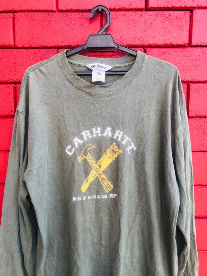 Carhartt × Japanese Brand × Vintage Vintage Carhatt Long Sleeve Streetwear Fashion Style Size US XL / EU 56 / 4 - 3 Thumbnail
