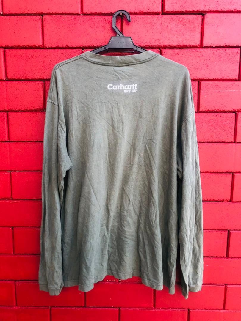 Carhartt × Japanese Brand × Vintage Vintage Carhatt Long Sleeve Streetwear Fashion Style Size US XL / EU 56 / 4 - 2 Thumbnail