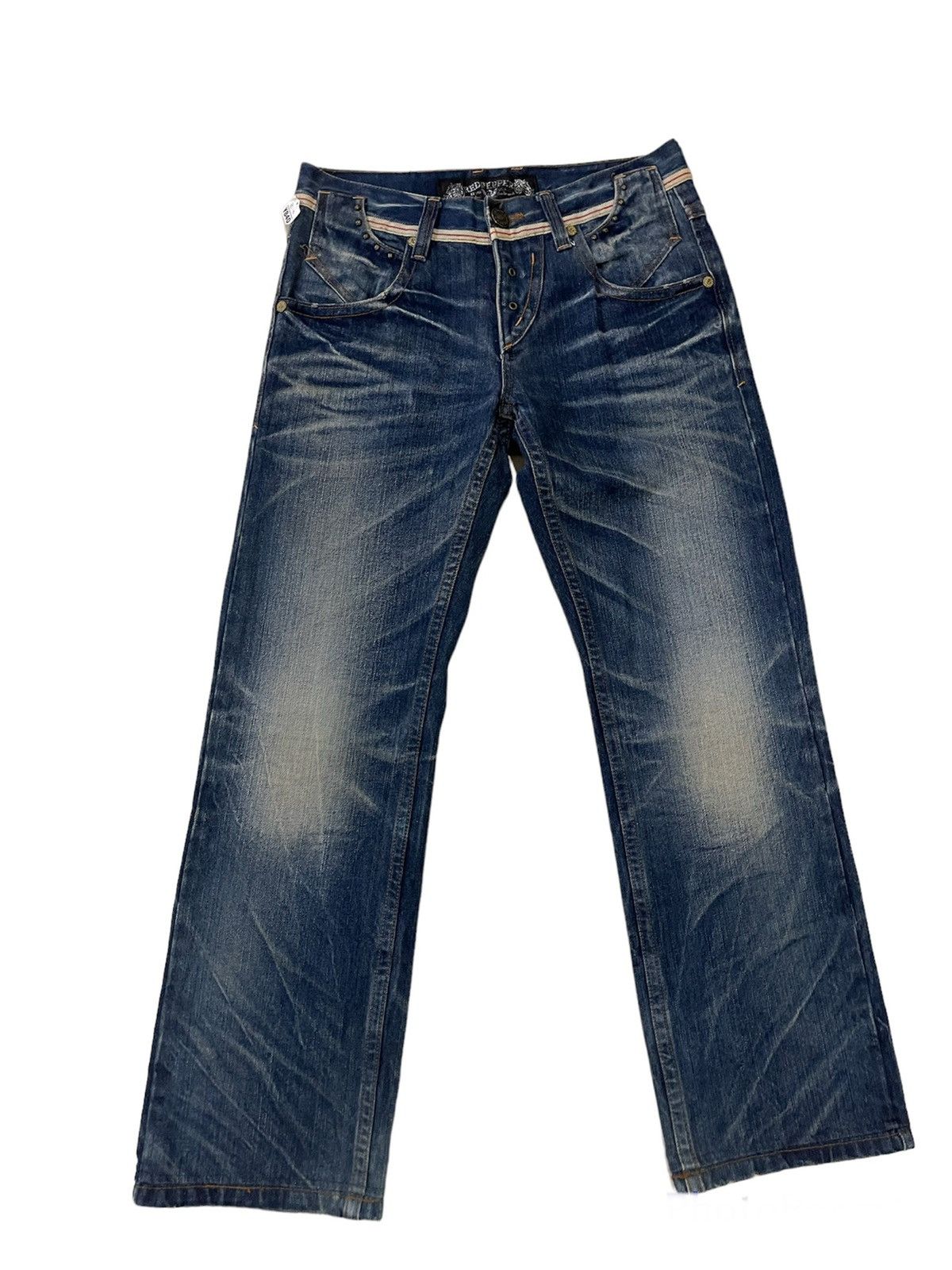 Japanese Brand ❌SUMMER SALE❌ Vtg RED PEPPER DENIM FLARE JEANS STREETWEAR Size US 32 / EU 48 - 2 Thumbnail