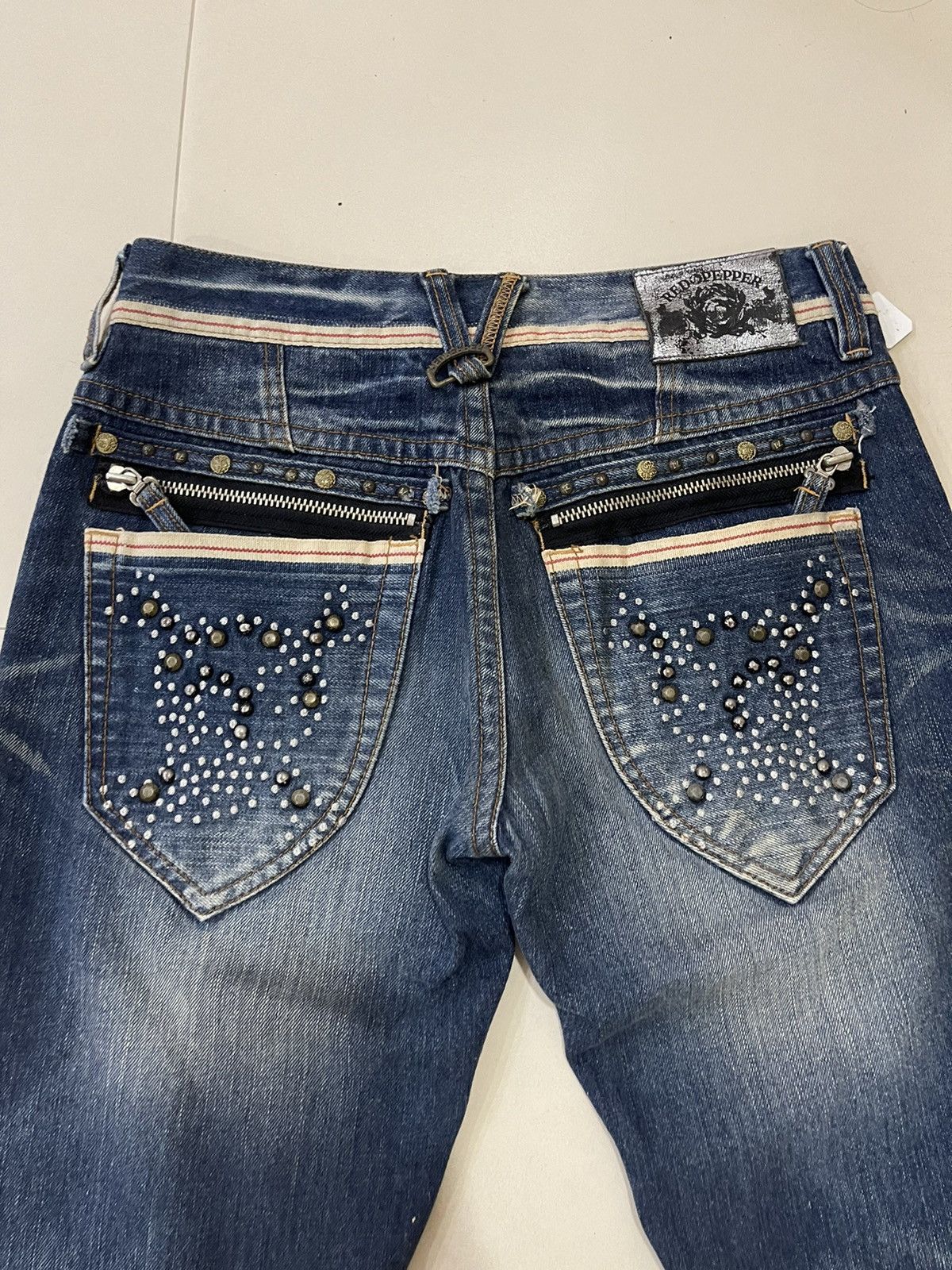 Japanese Brand ❌SUMMER SALE❌ Vtg RED PEPPER DENIM FLARE JEANS STREETWEAR Size US 32 / EU 48 - 4 Thumbnail