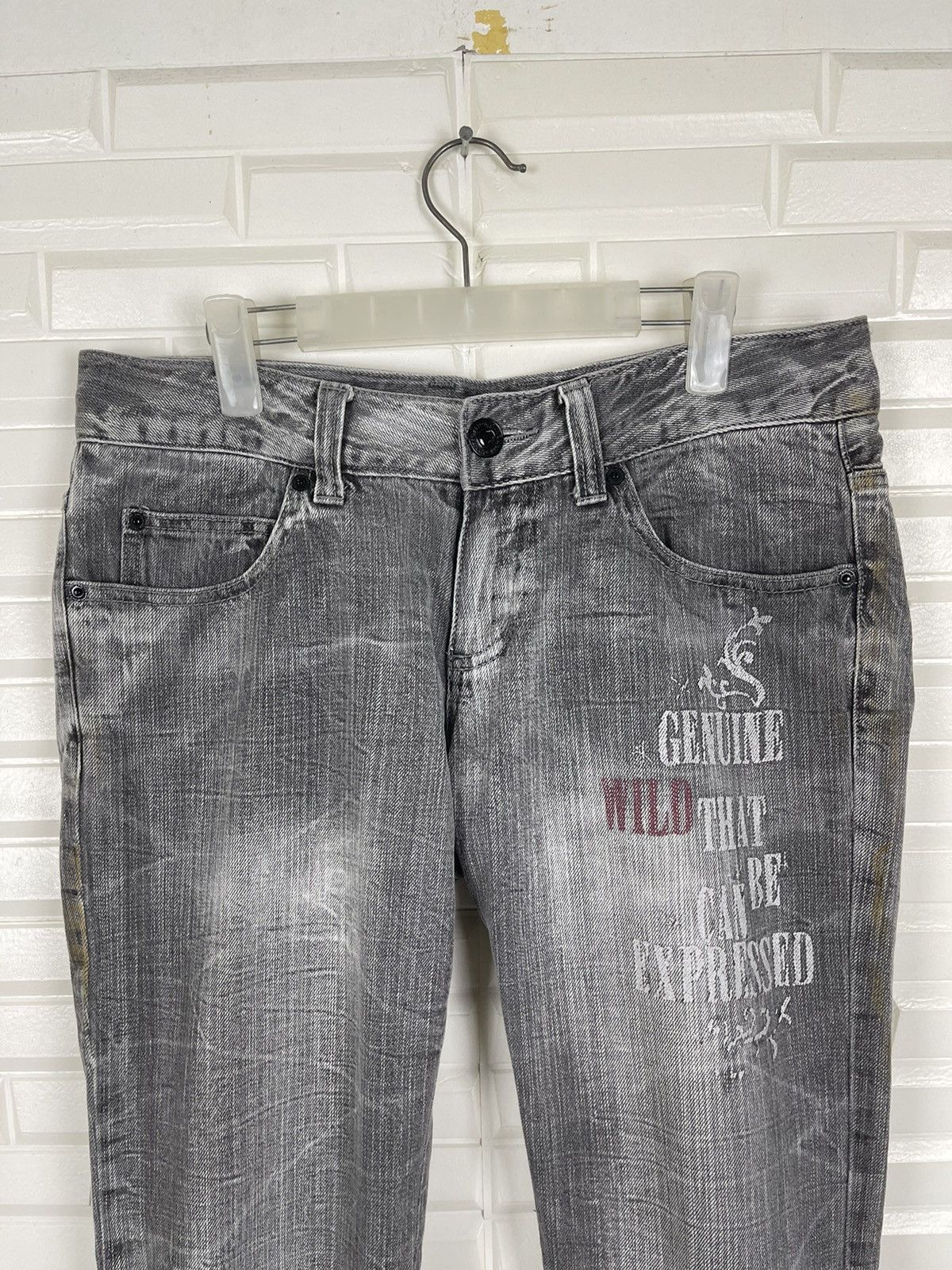 Japanese Brand Vintage Distressed Denim Genuine Wild Jeans Size US 33 - 5 Thumbnail