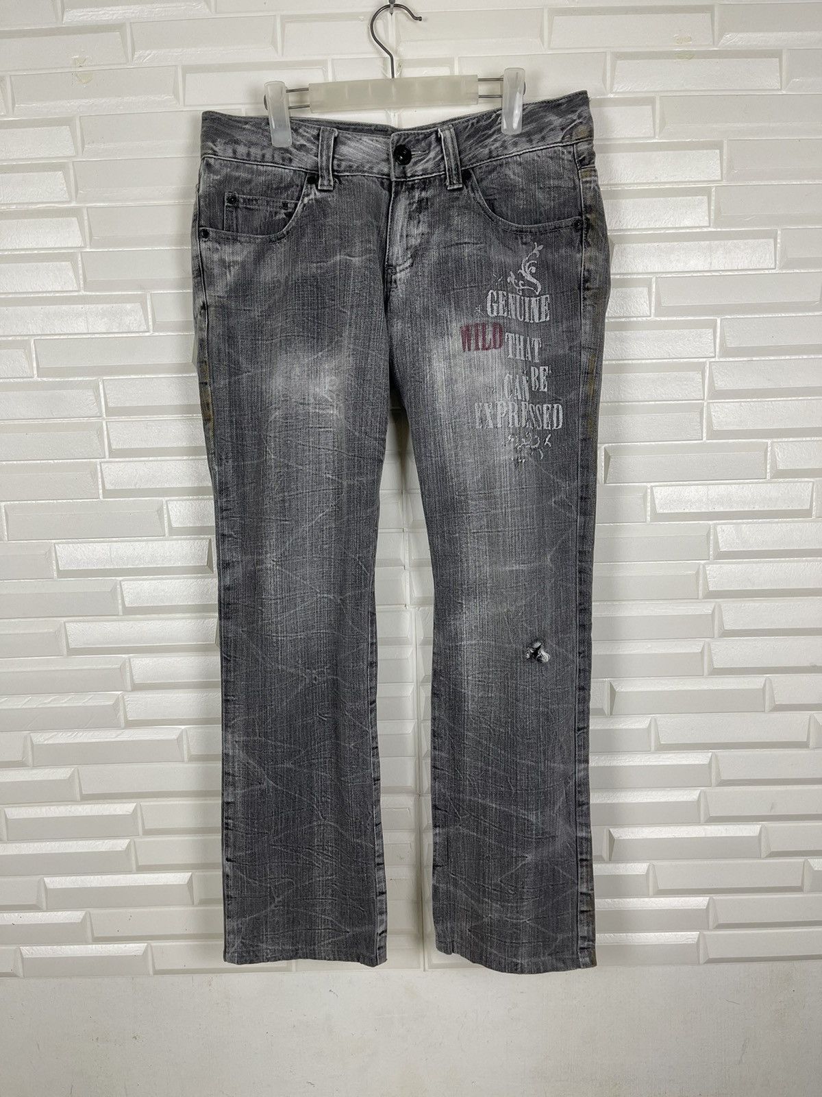 Japanese Brand Vintage Distressed Denim Genuine Wild Jeans Size US 33 - 2 Thumbnail