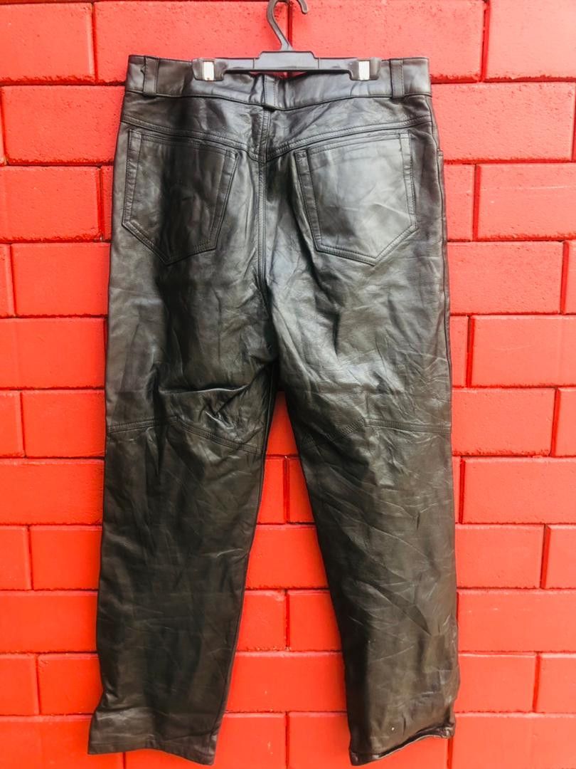 Japanese Brand × Vintage Vintage Leather Pant Designer Fashion Style Black Colour Size US 31 - 2 Thumbnail