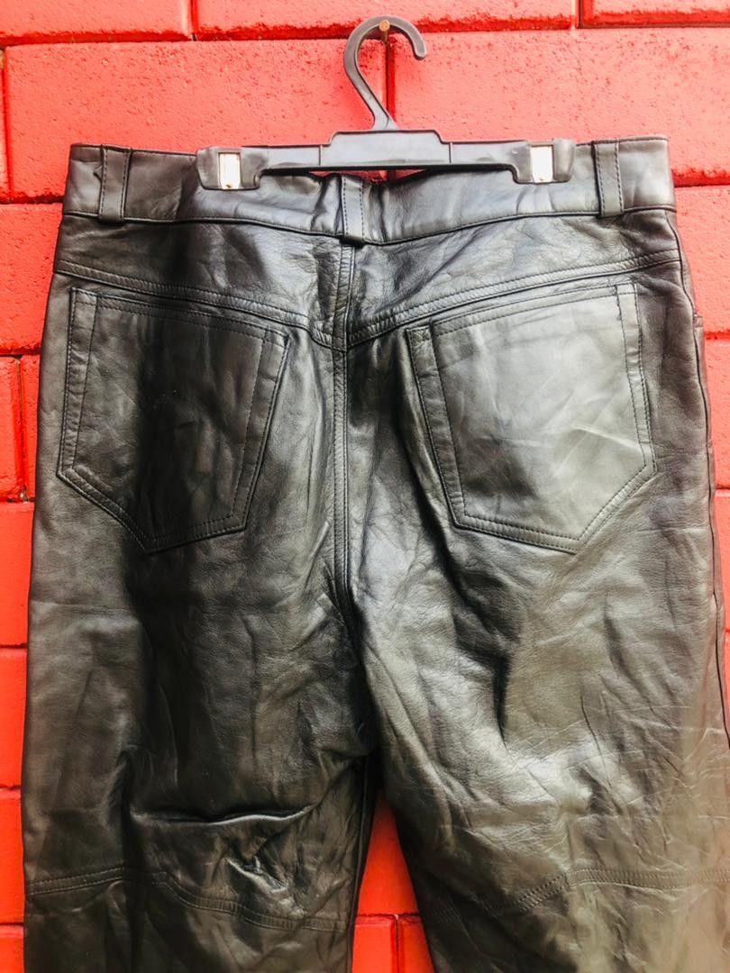 Japanese Brand × Vintage Vintage Leather Pant Designer Fashion Style Black Colour Size US 31 - 6 Thumbnail