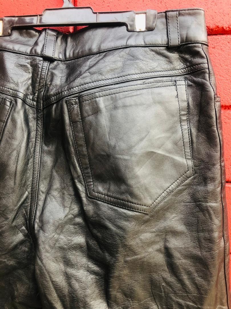 Japanese Brand × Vintage Vintage Leather Pant Designer Fashion Style Black Colour Size US 31 - 7 Thumbnail