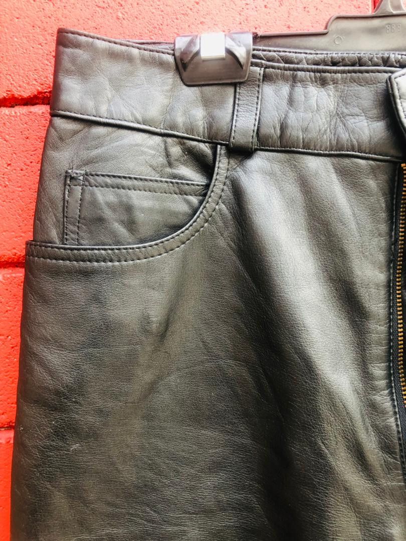 Japanese Brand × Vintage Vintage Leather Pant Designer Fashion Style Black Colour Size US 31 - 5 Thumbnail