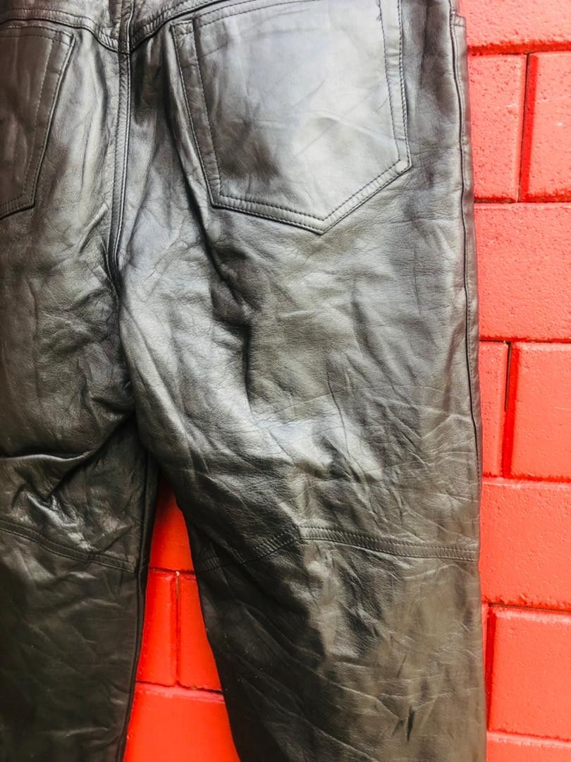 Japanese Brand × Vintage Vintage Leather Pant Designer Fashion Style Black Colour Size US 31 - 8 Thumbnail
